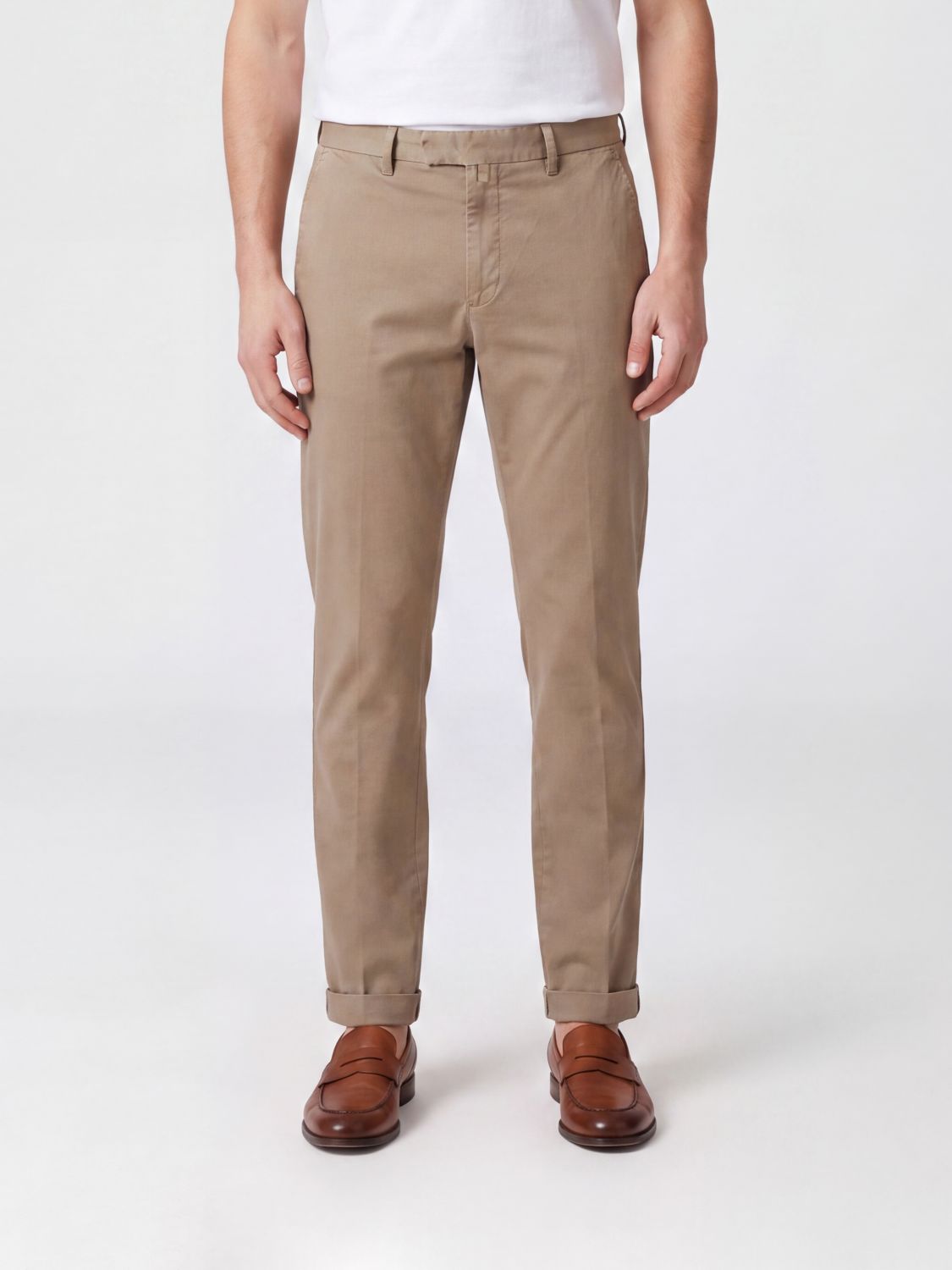 BRIGLIA 1949 Slim-Fit-Anzughose von aus Baumwolle mit Bundfalten