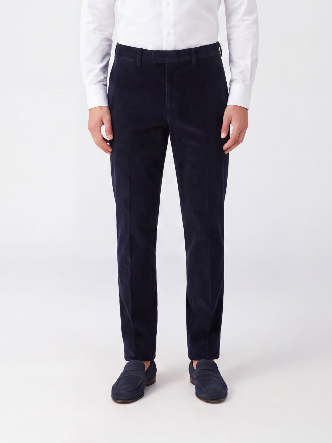 BRIGLIA 1949 Slim-Fit-Chino-Hose von aus Baumwollsamt