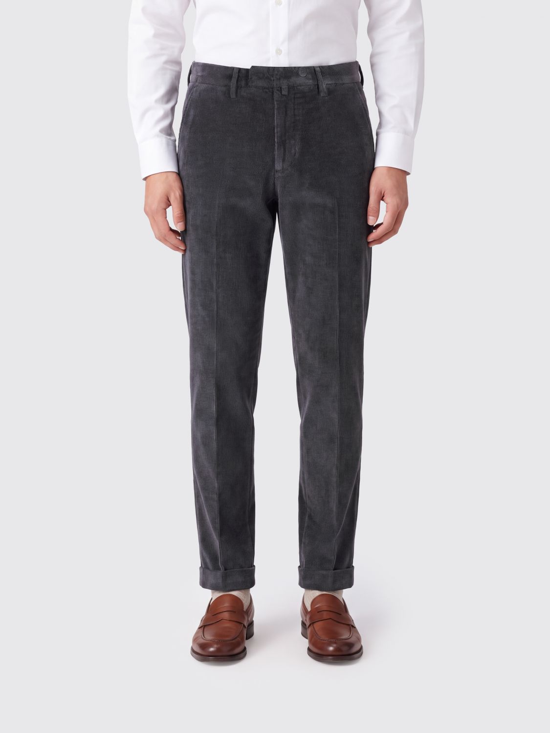 BRIGLIA 1949 Slim Fit Cotton Velvet Chino Trousers BRIGLIA 1949 Slim Fit Cotton Velvet Chino Trousers