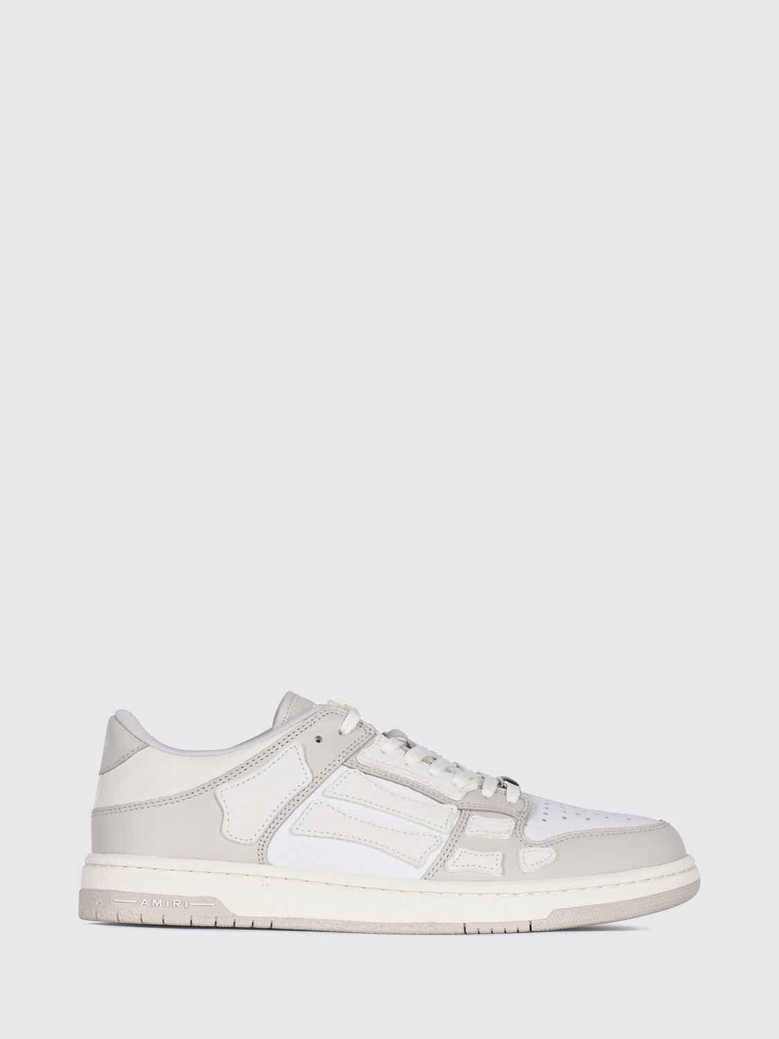 AMIRI Skel Calfskin Trainers with Bicolour Design and Perforated Toe