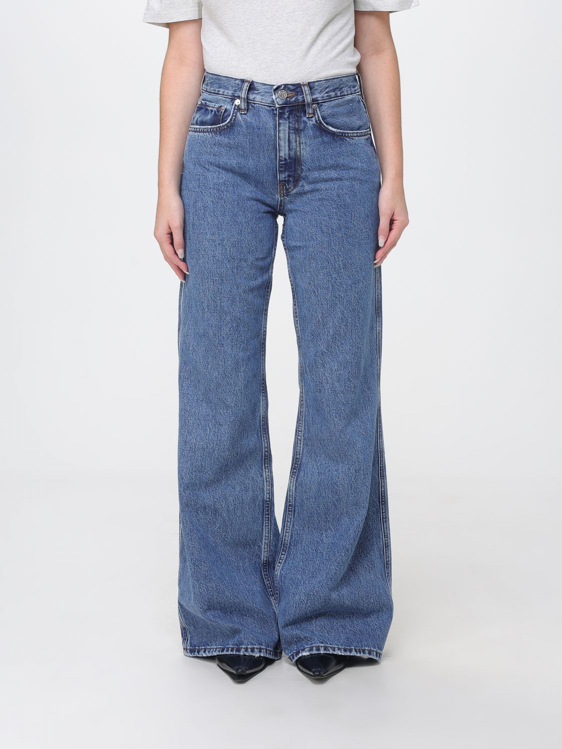 ANINE BING Jeans Woman color Blue