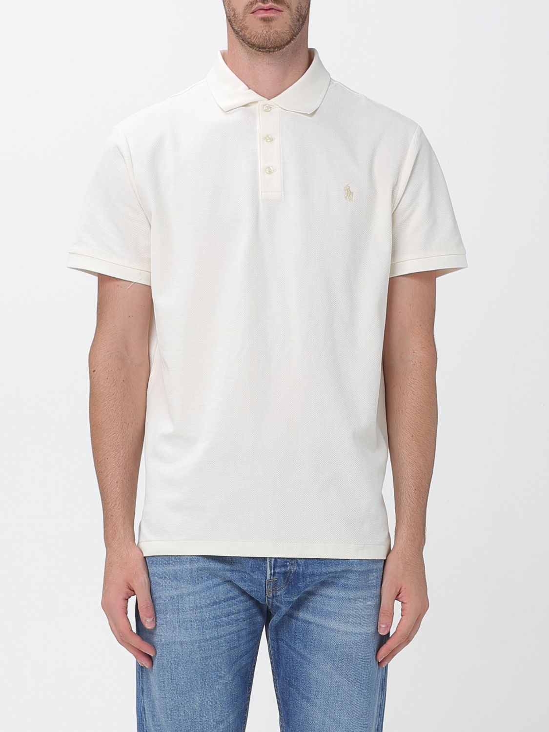 POLO RALPH LAUREN Polo Shirt Men color Cream