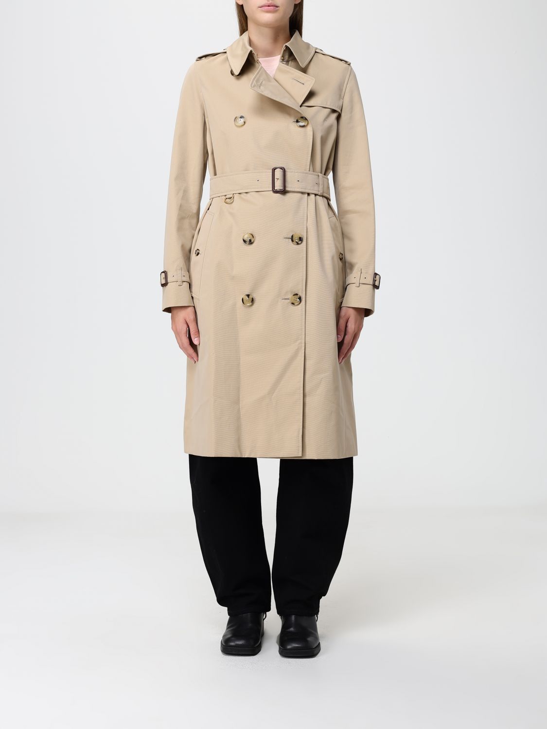 BURBERRY Coat Woman color Beige