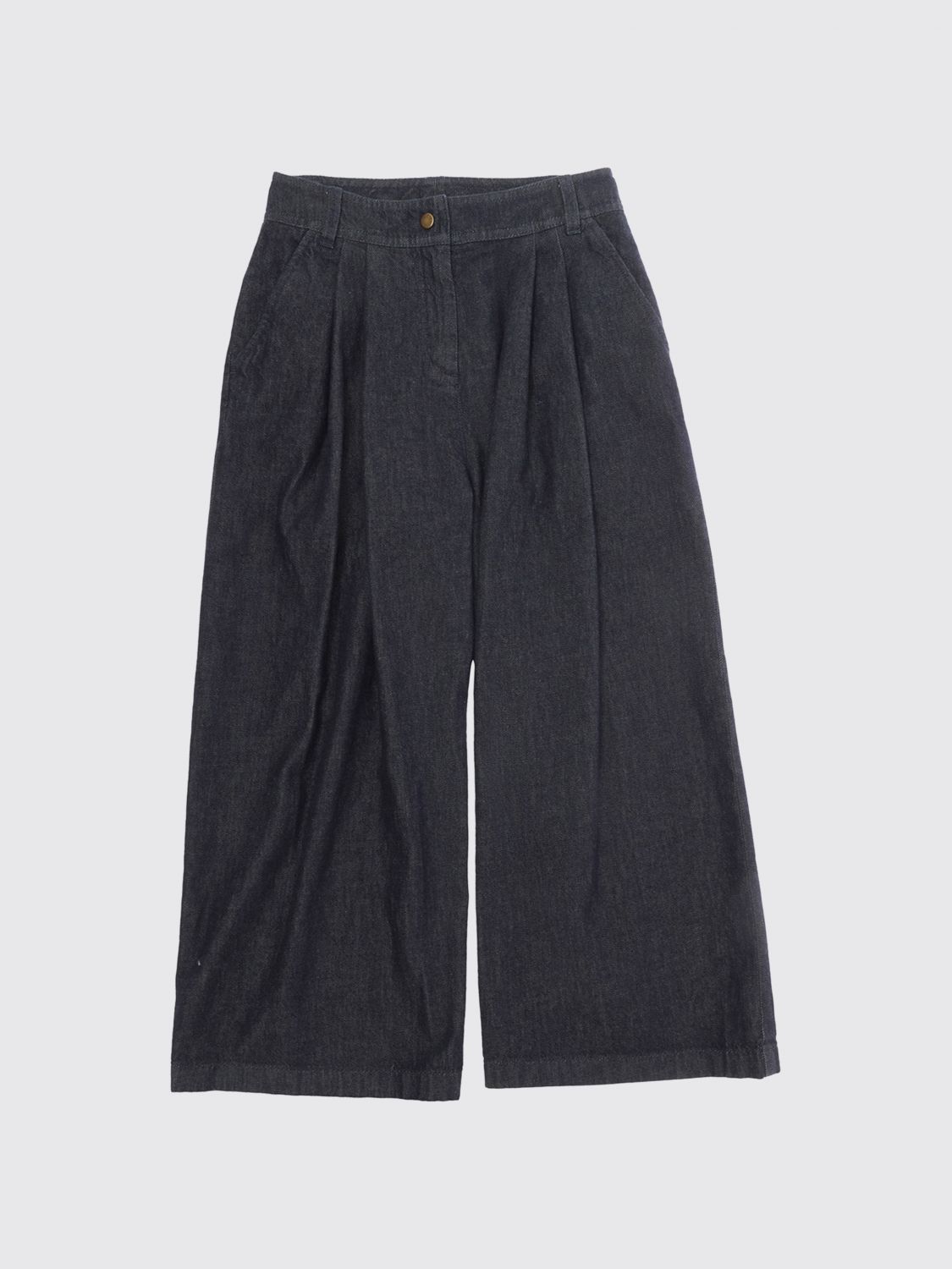 MONCLER Lässige Baumwollhose für Jungen mit weitem Bein