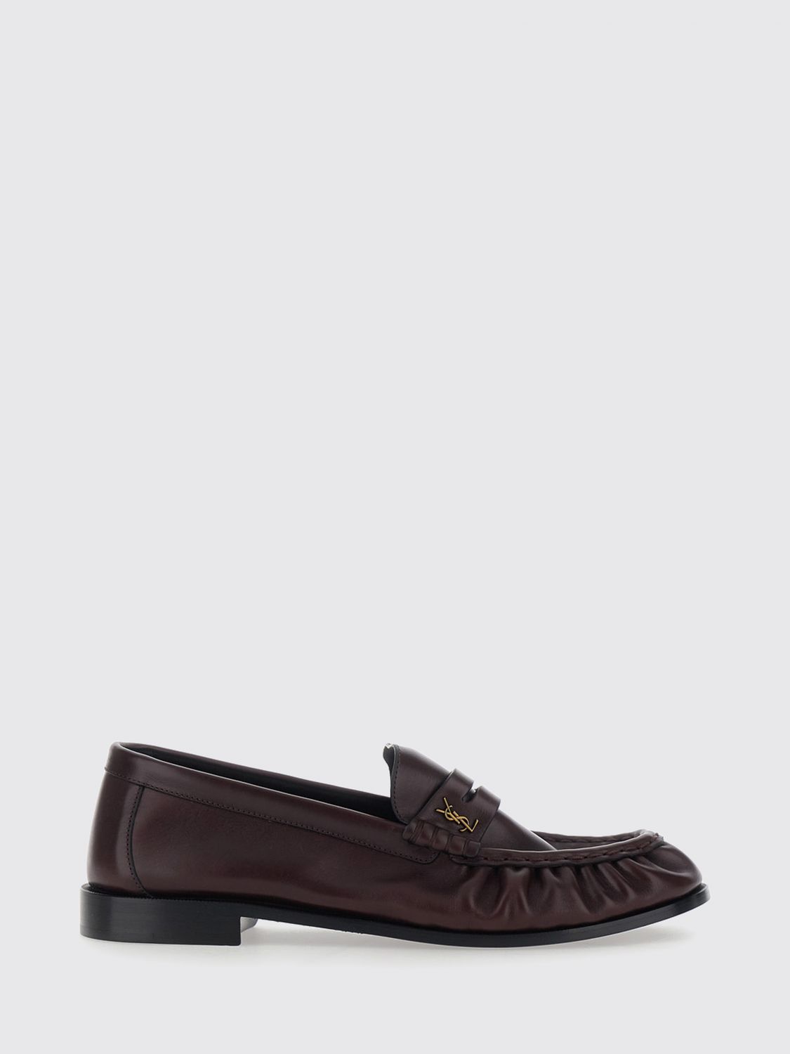SAINT LAURENT Le Loafer Penny Loafers aus Kalbsleder mit YSL-Monogramm