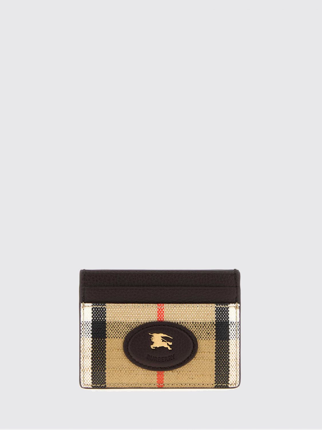 BURBERRY Kartenetui aus Vintage-Check-Canvas mit Lederdetails und EKD-Logo