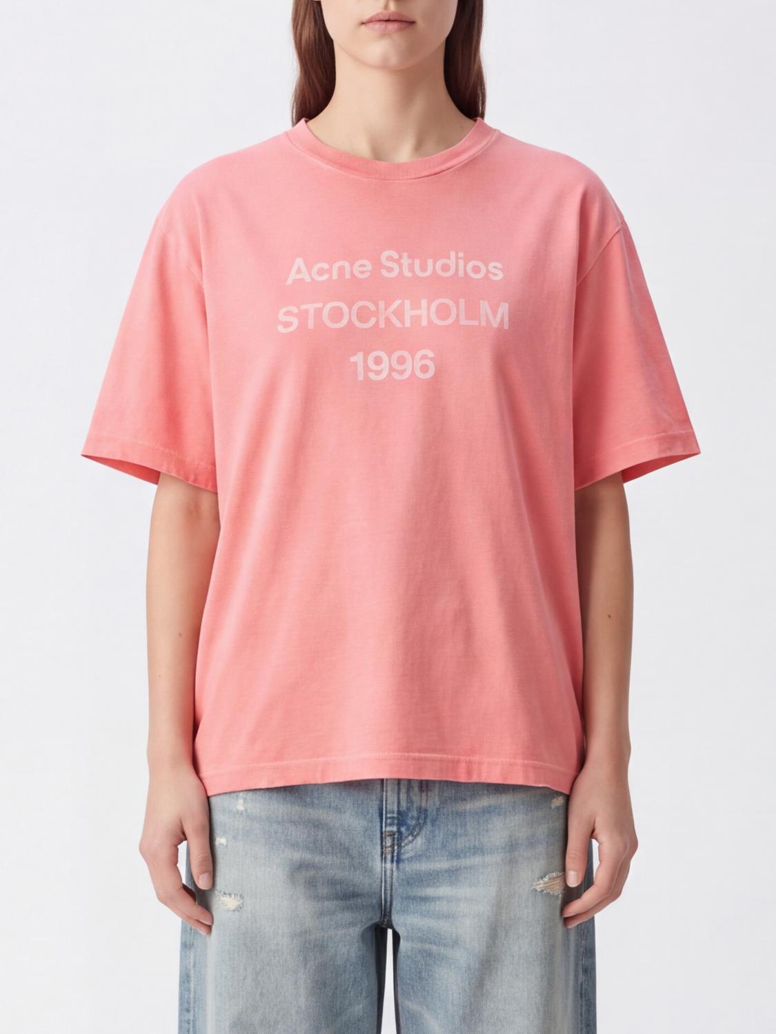 ACNE STUDIOS Relaxed Fit Organic Cotton-Blend T-Shirt with Contrast Logo