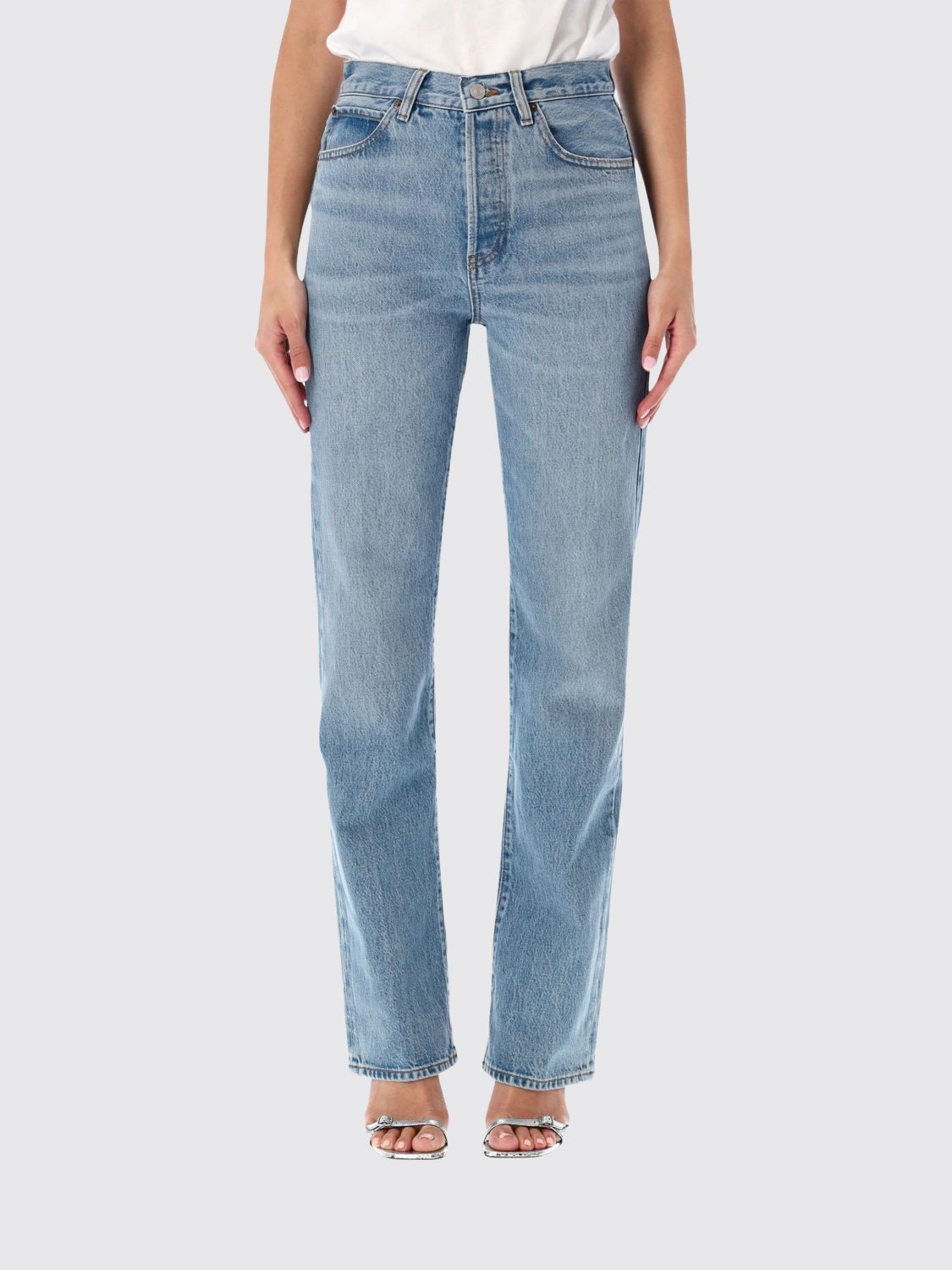 Frame Jeans Woman Color Denim In 牛仔布