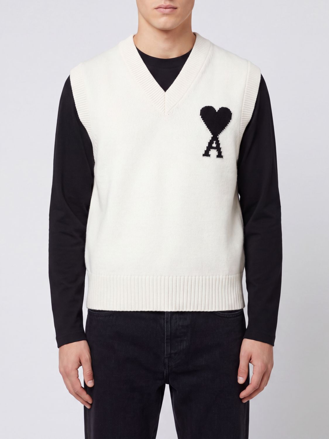 AMI PARIS Suit Vest Men color Beige