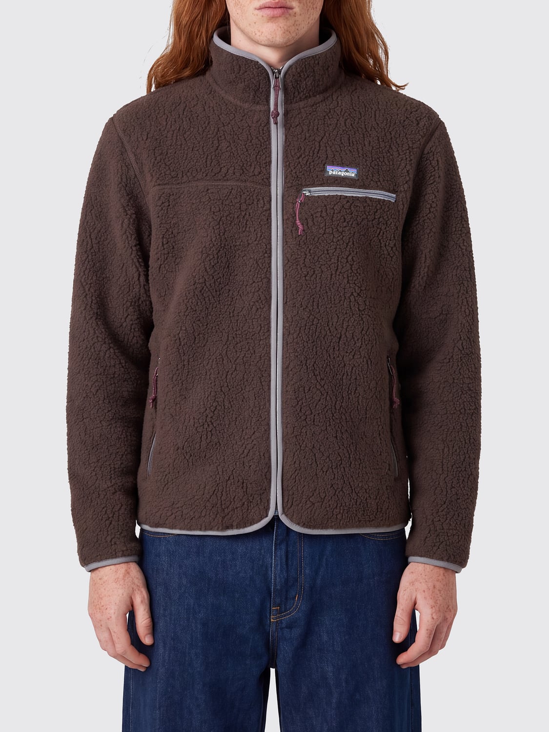 Patagonia Ms Retro Fleece Jacket with High Collar and Embroidered Logo