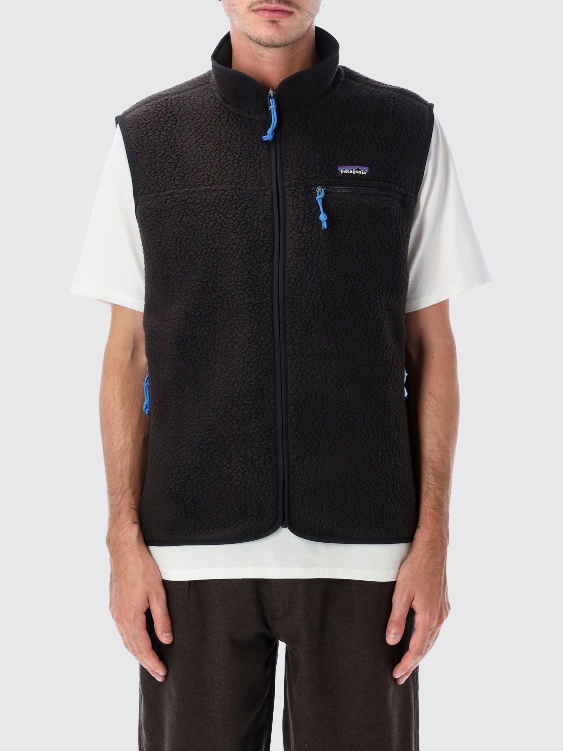 PATAGONIA Gilet in pile Ms Retro con collo alto e logo ricamato