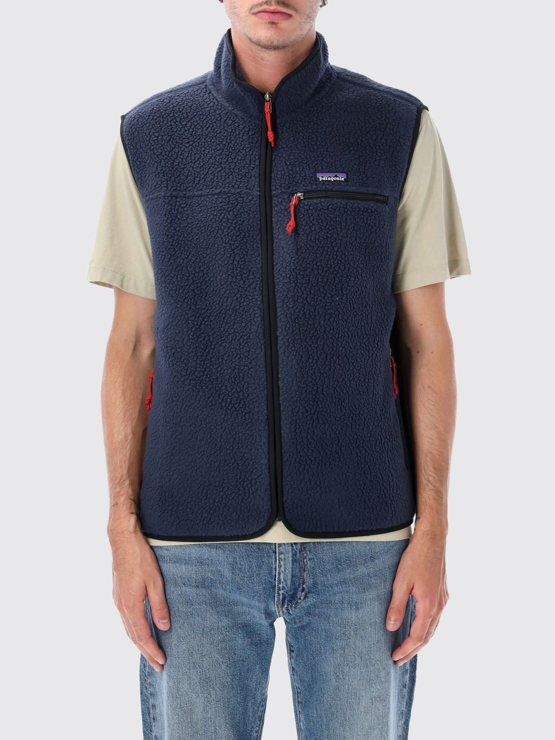 PATAGONIA Gilet in pile Ms Retro con collo alto e logo ricamato