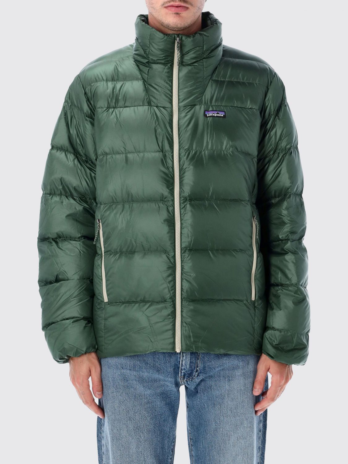 PATAGONIA Fitz Roy Stepp-Nylon-Daunenjacke von mit hohem Kragen