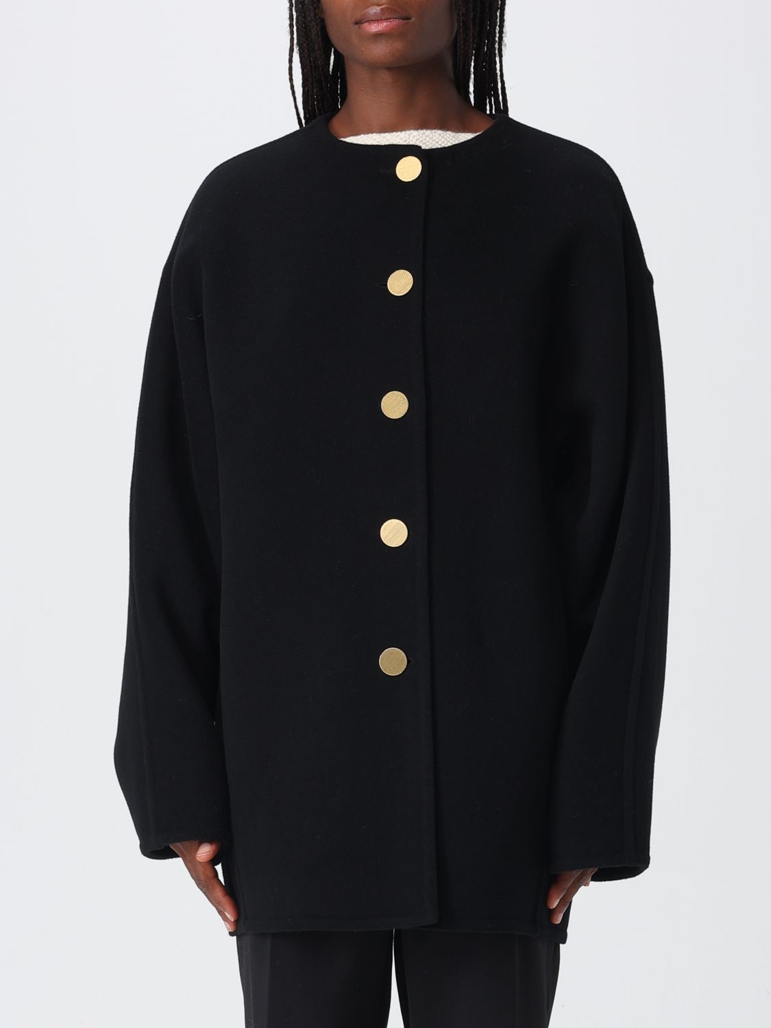 ALBERTA FERRETTI Coat Woman color Black