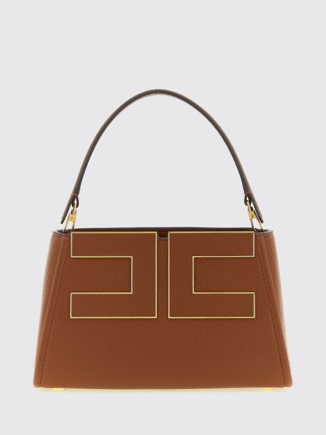 ELISABETTA FRANCHI Small Flared Tote Bag with Metal Logo