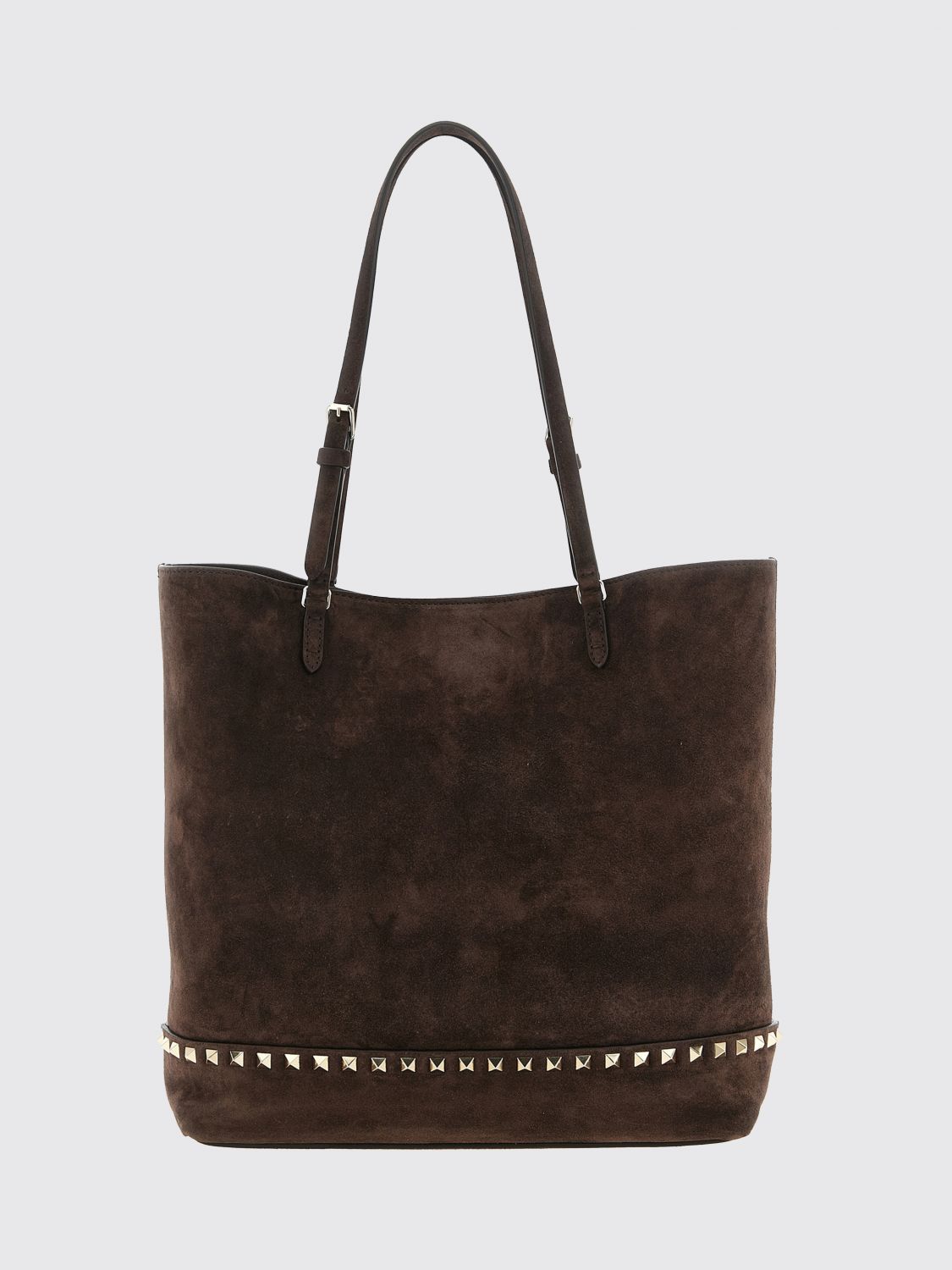 VALENTINO GARAVANI Rockstud Suede Tote Bag with Studs