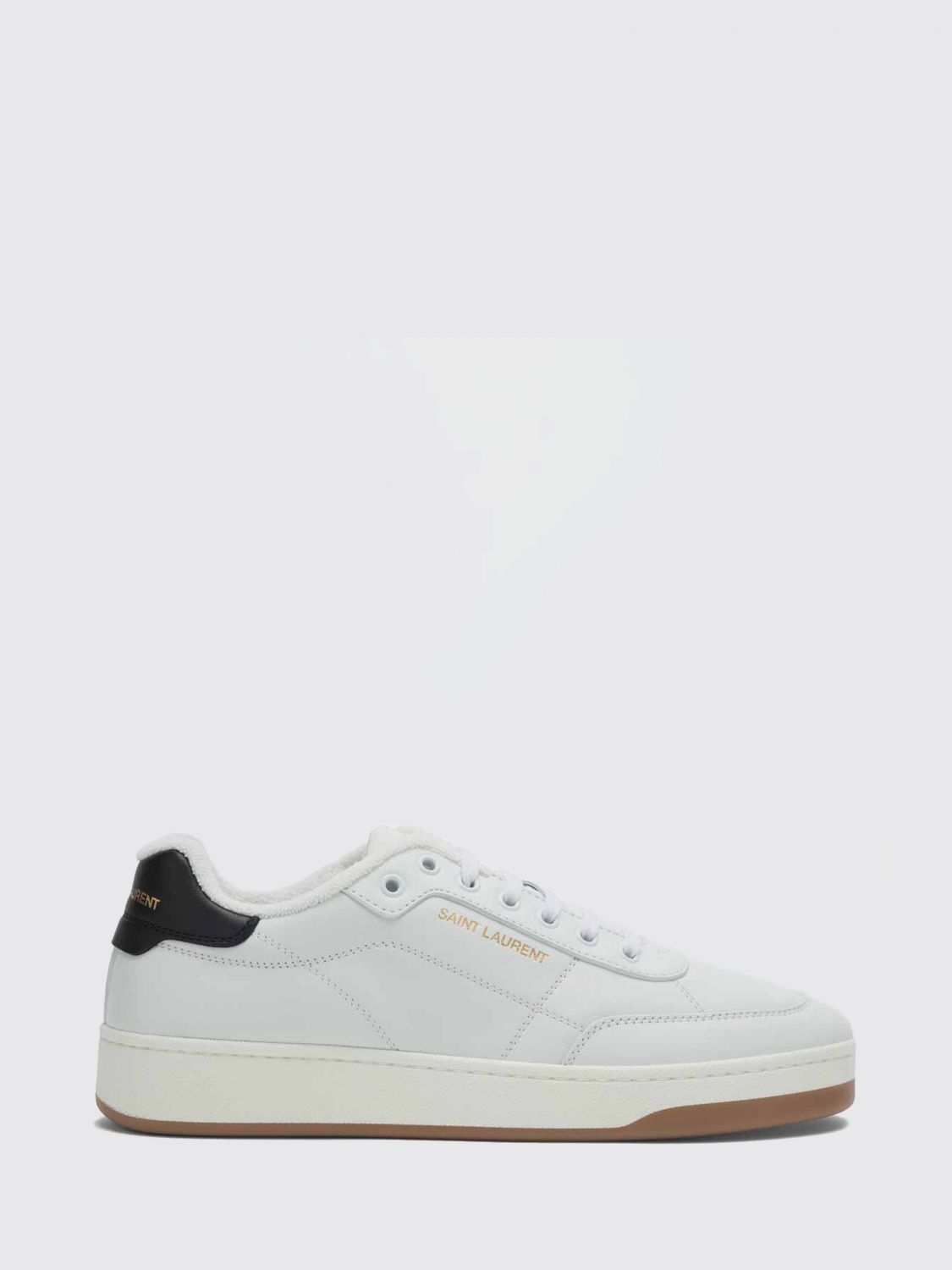 Saint Laurent SL/61 Bicolor Low-Top Sneakers in Smooth Calfskin Leather