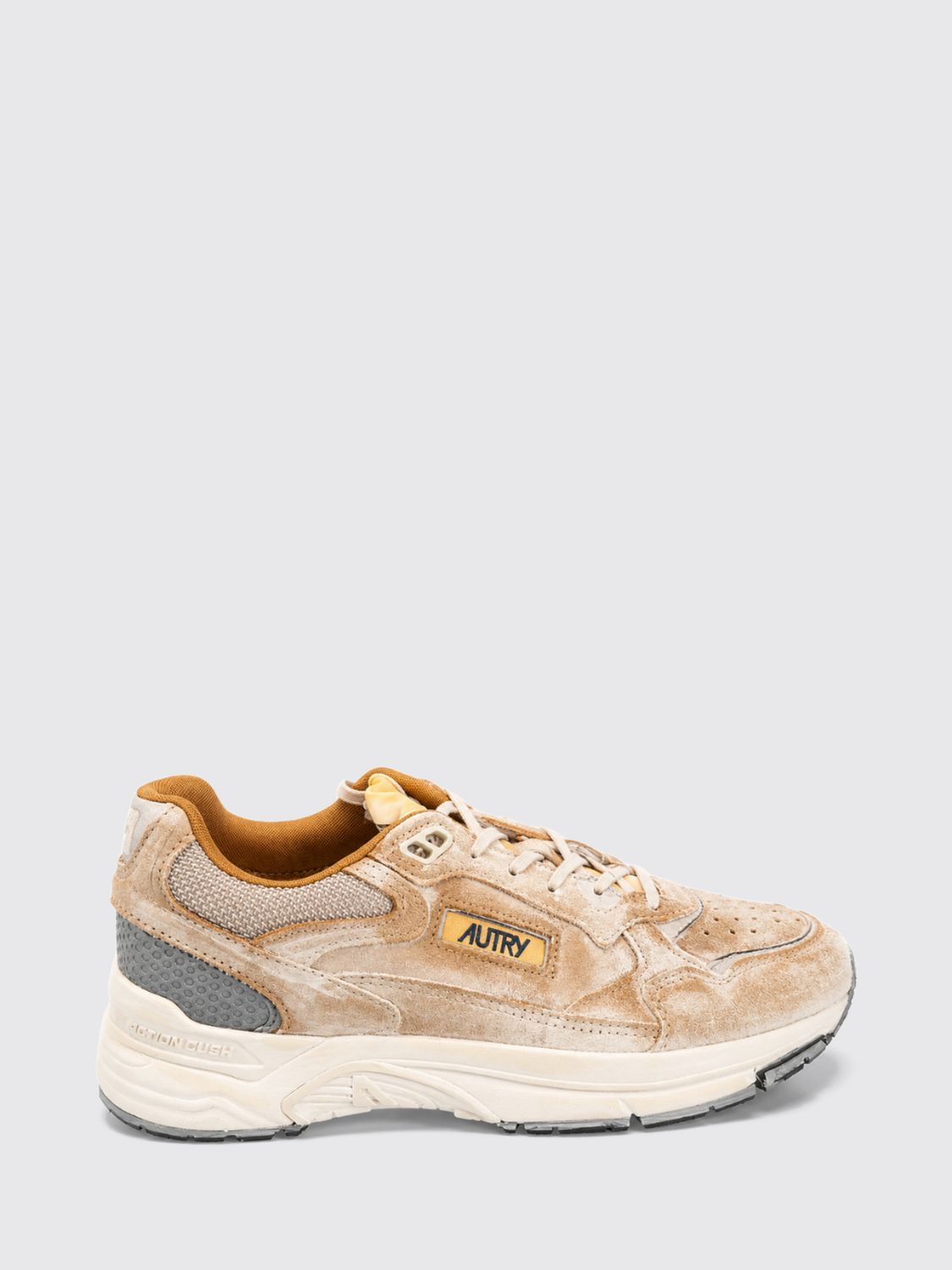 AUTRY Zweifarbige Hyperway Wildleder-Sneaker mit Used-Effekt