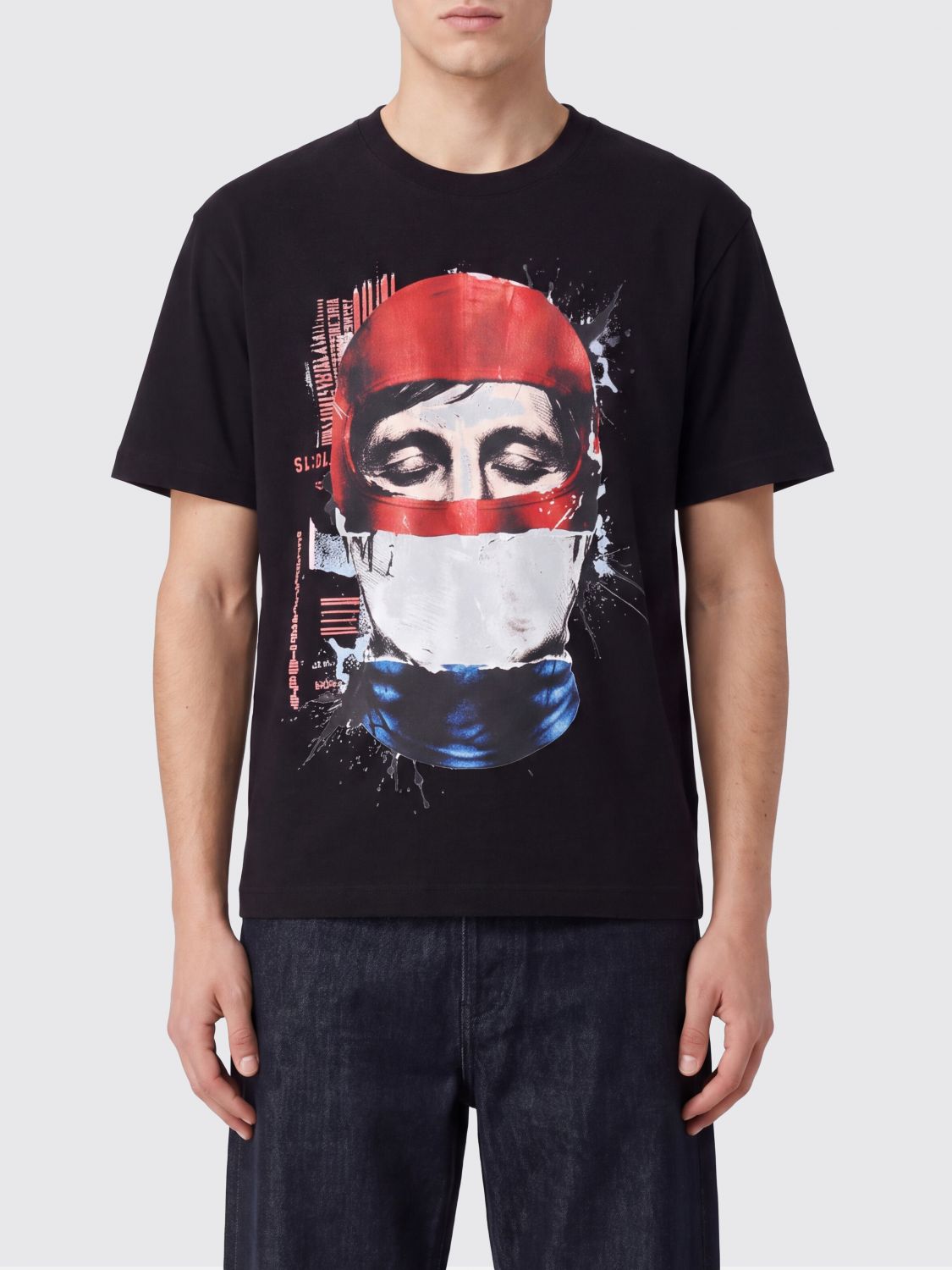 IH NOM UH NIT T-Shirt aus Baumwolle mit Grafikprint und Rundhalsausschnitt