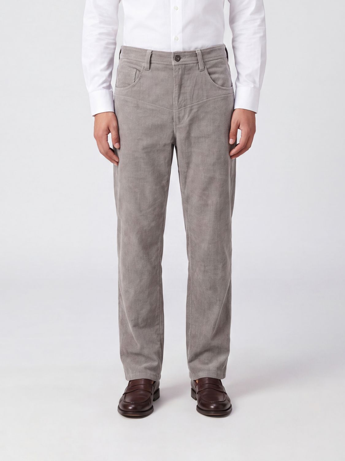 ZIGGY CHEN Weit geschnittene Five-Pocket-Jeans aus Baumwoll-Leinen-Denim