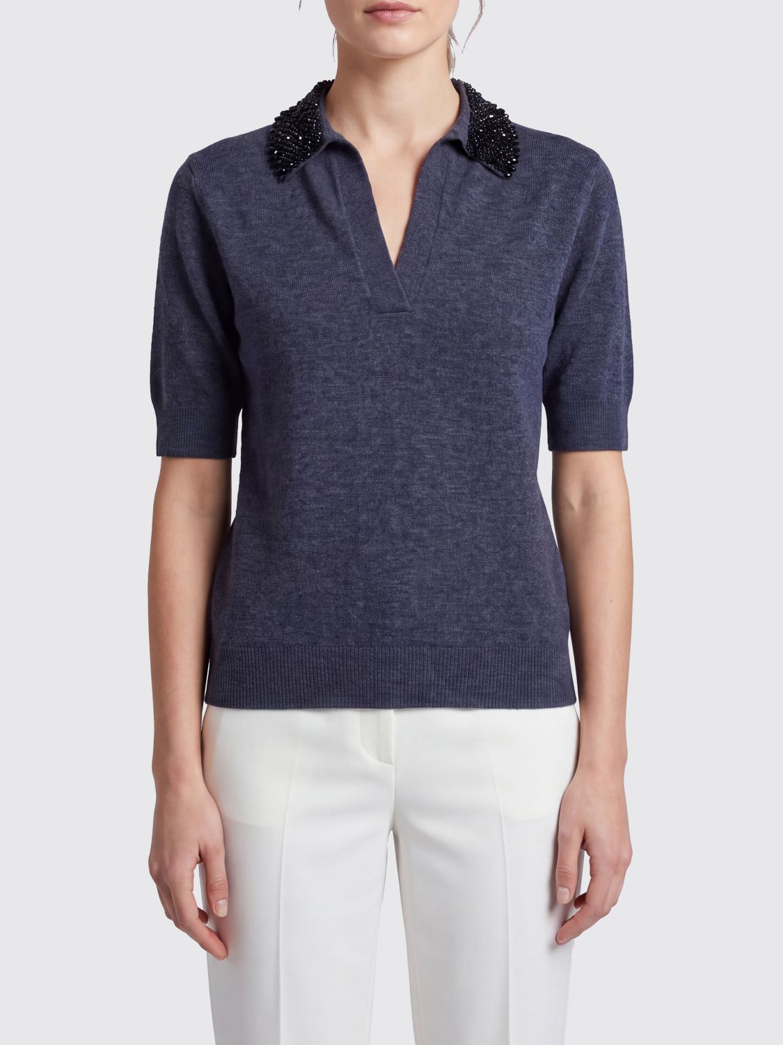SEMICOUTURE Polo Shirt Woman color Grey