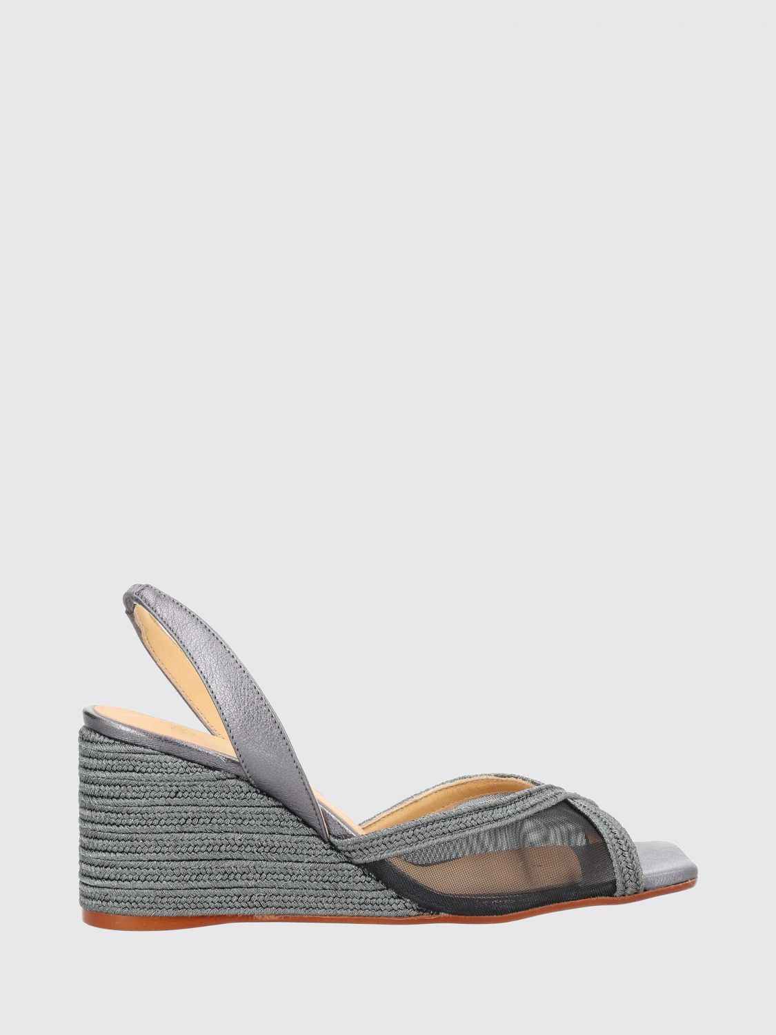 CASTAÑER Wedge Shoes Woman color Silver