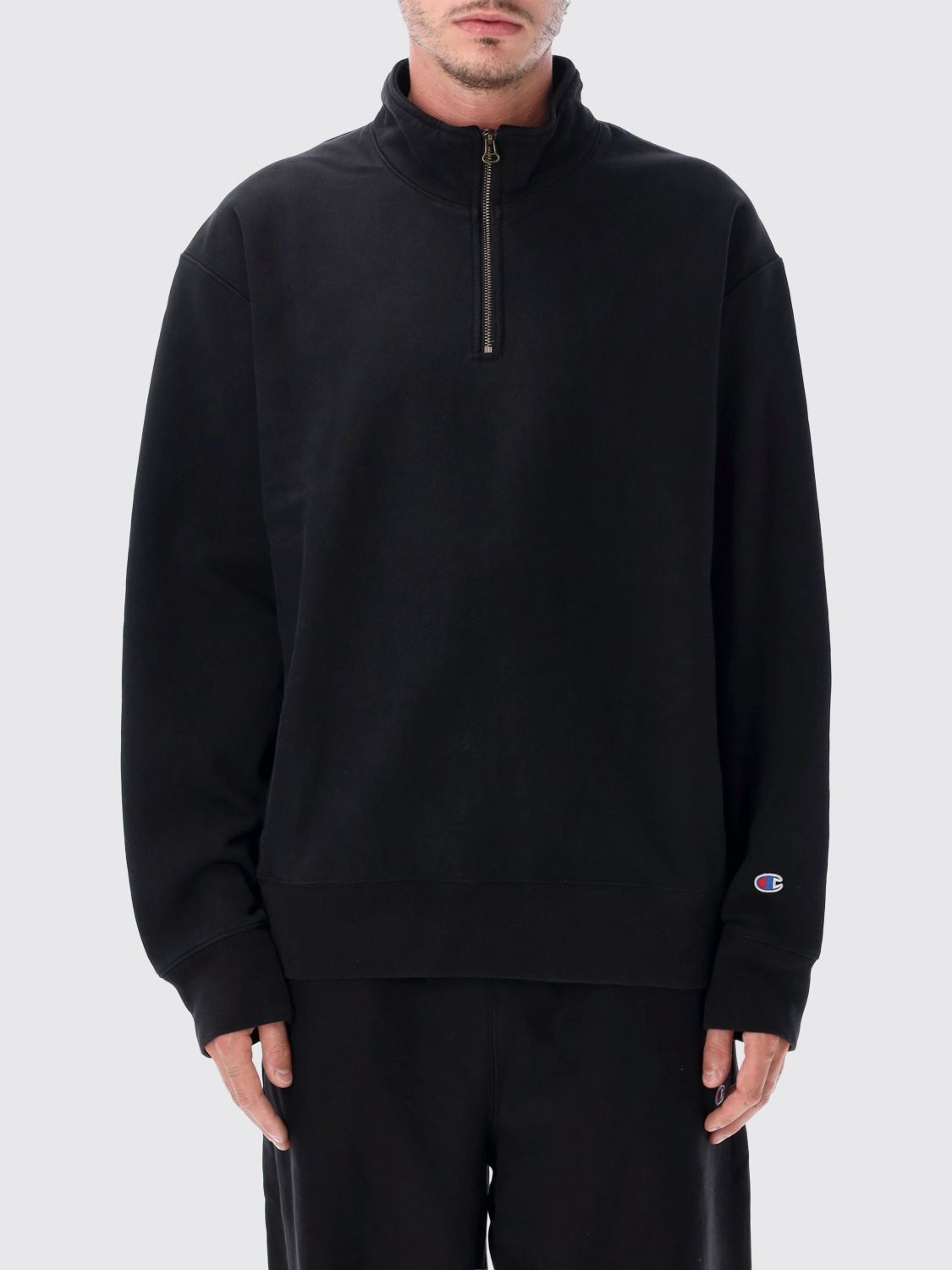 Champion Sweatshirt Men Color Black In 黑色