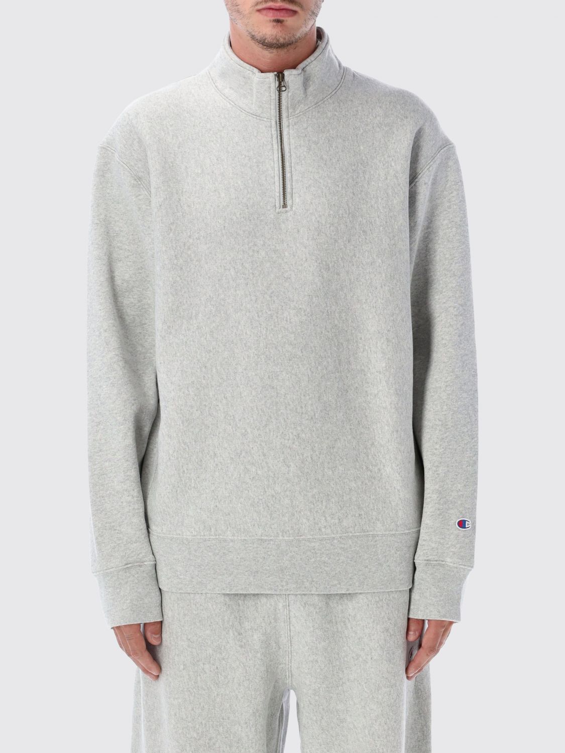 Champion Sweatshirt Men Color Grey In 灰色