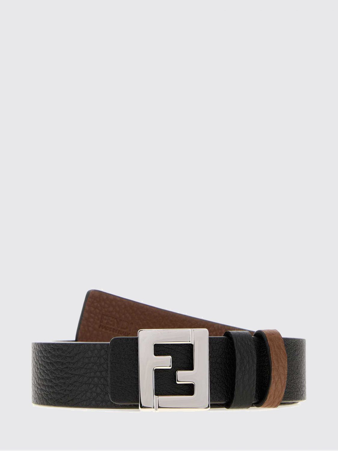 FENDI Wendegürtel aus Glattleder mit FF-Monogramm-Steckschließe