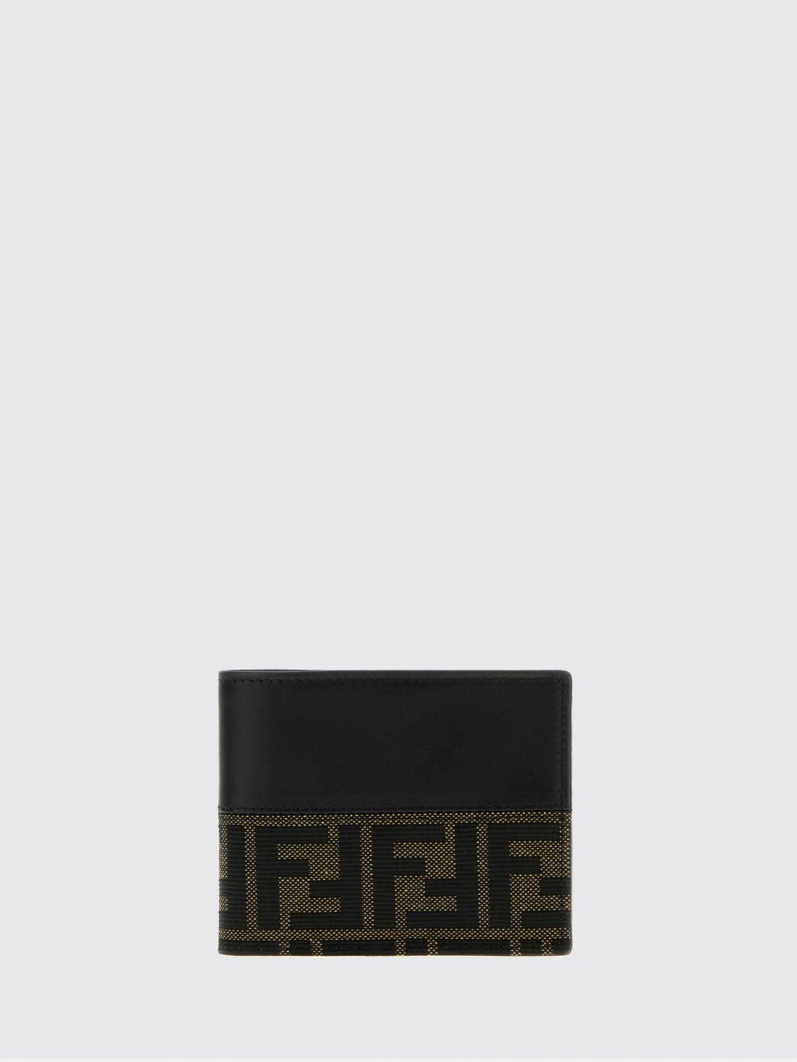 Fendi FF Monogram Jacquard Calfskin Leather Bifold Wallet · OS