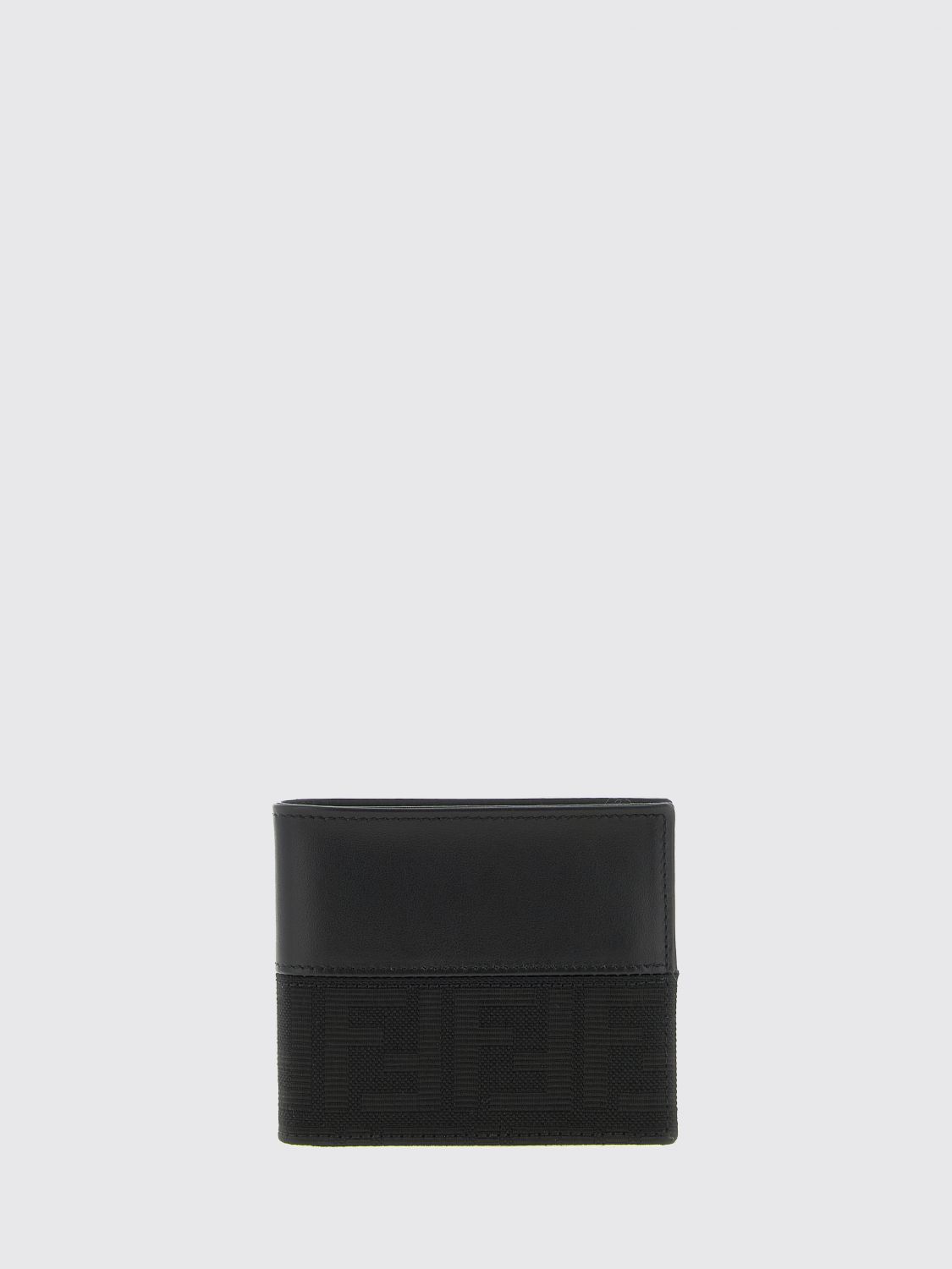 FENDI FF Monogram Jacquard Calfskin Leather Bifold Wallet FENDI FF Monogram Jacquard Calfskin Leather Bifold Wallet