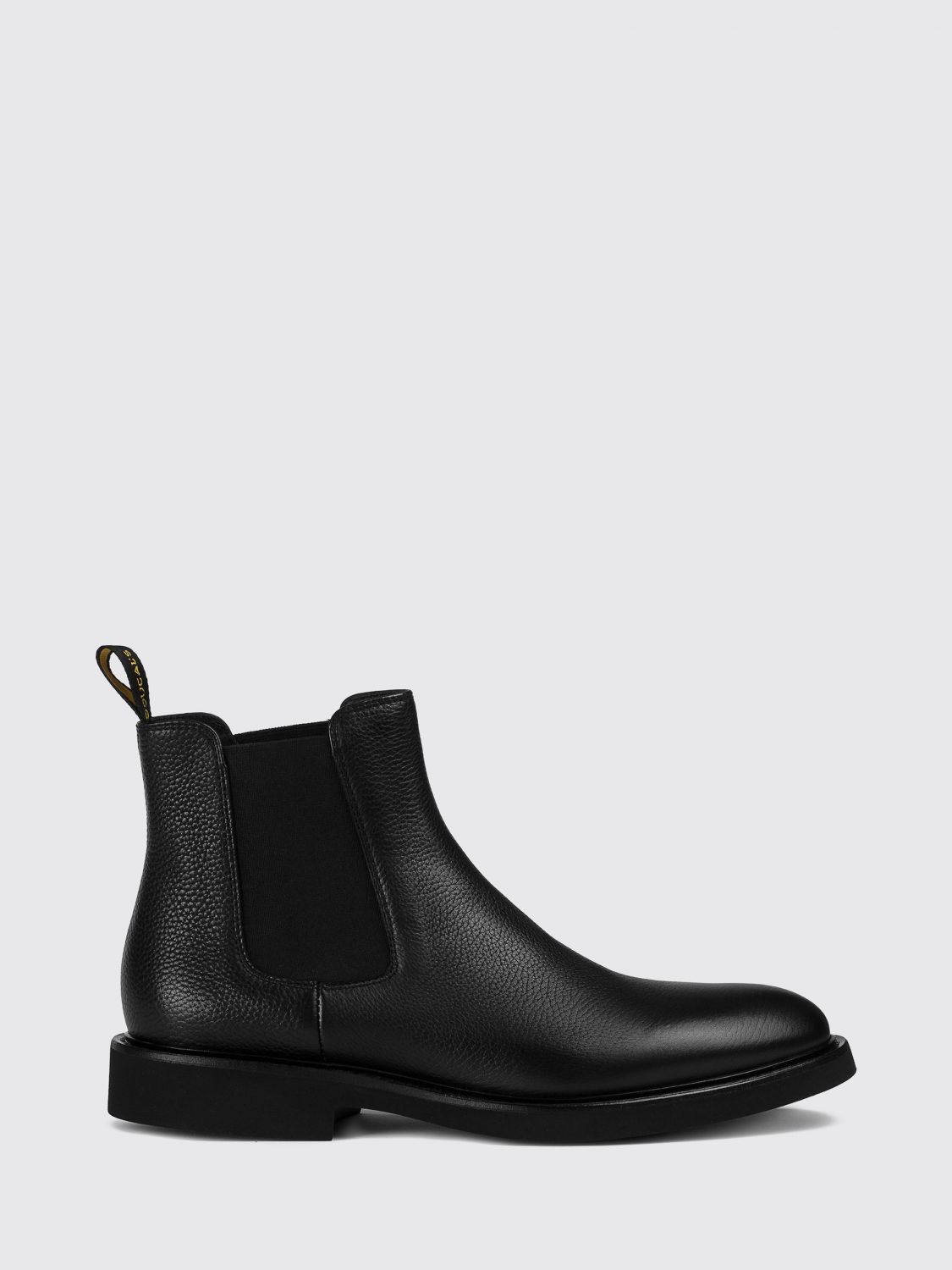 DOUCAL’S Tumbled Calfskin Leather Chelsea Boots with Rear Pull Tab