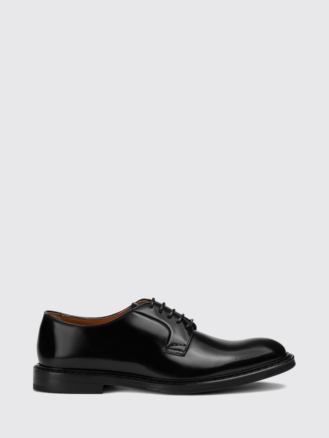 DOUCAL’S Ceremonial Brushed Calfskin Derby Shoes with Leather Sole