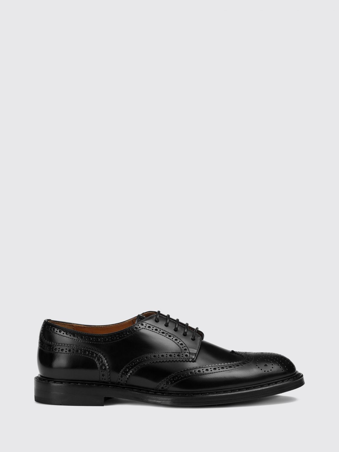 DOUCAL’S Ceremonial Brushed Calfskin Brogue Derby Shoes