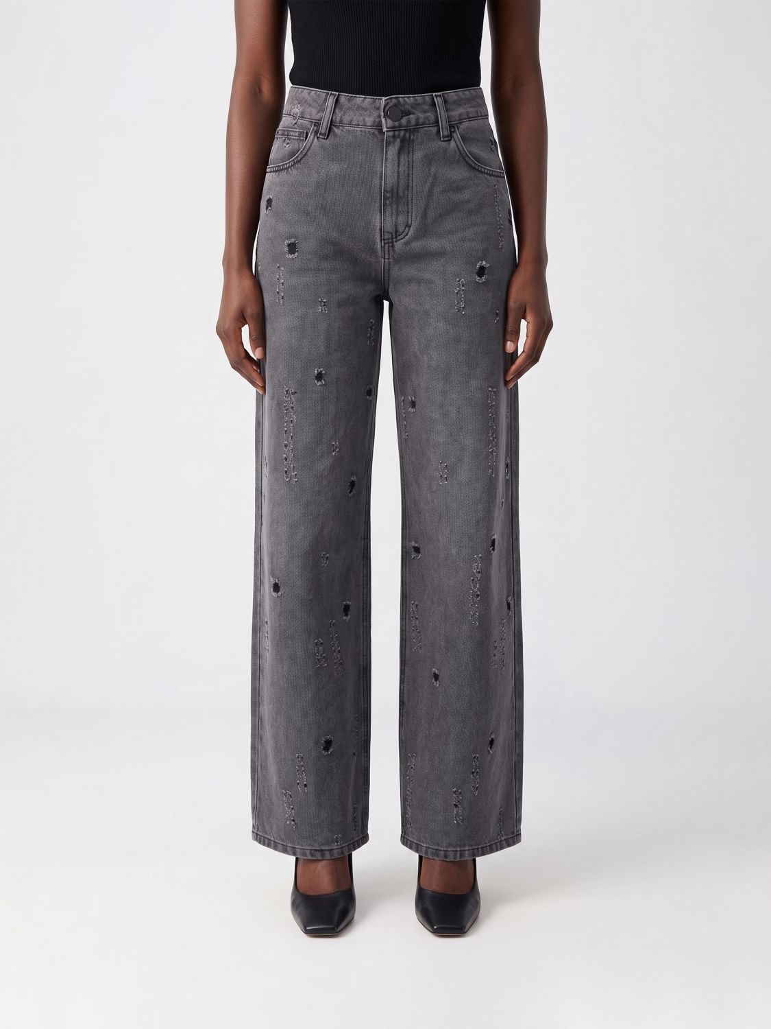 FEDERICA TOSI Jeans Damen Farbe Grau