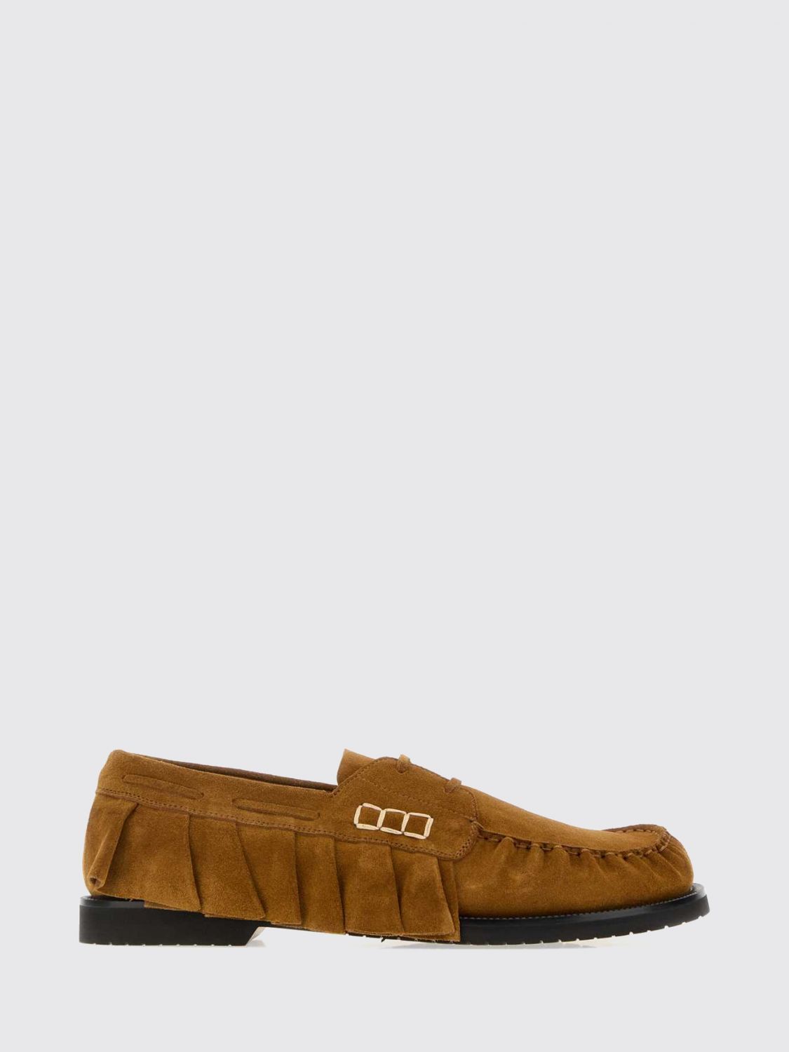 JW ANDERSON Suede Boat Shoes with Ruched Detailing