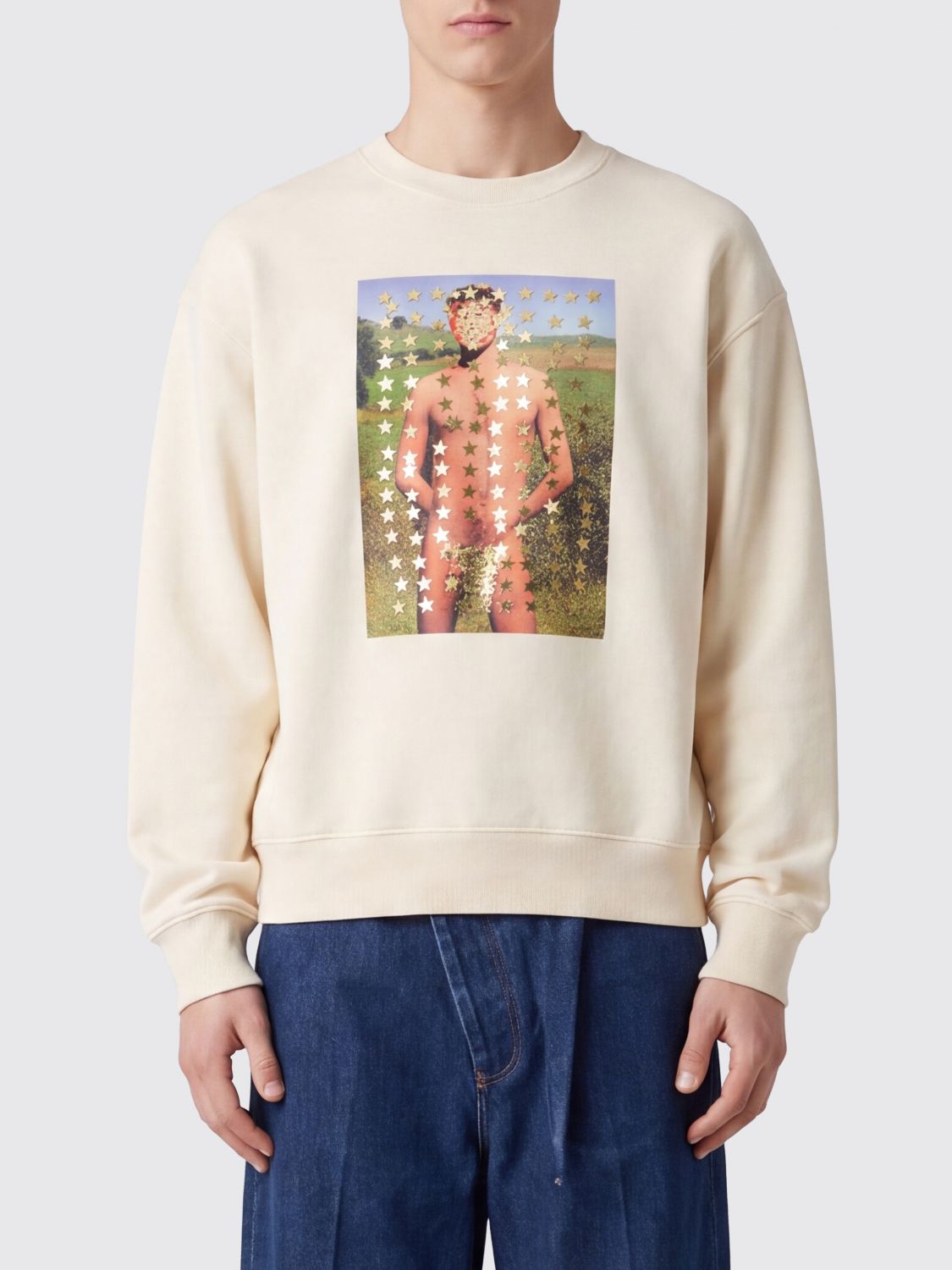 JW ANDERSON Sweatshirt Men color Ecru