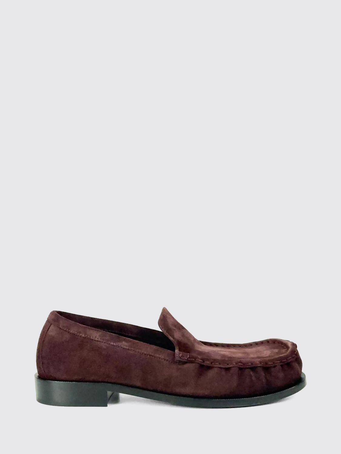 DRIES VAN NOTEN Suede Loafers with Round Toe and Leather Sole