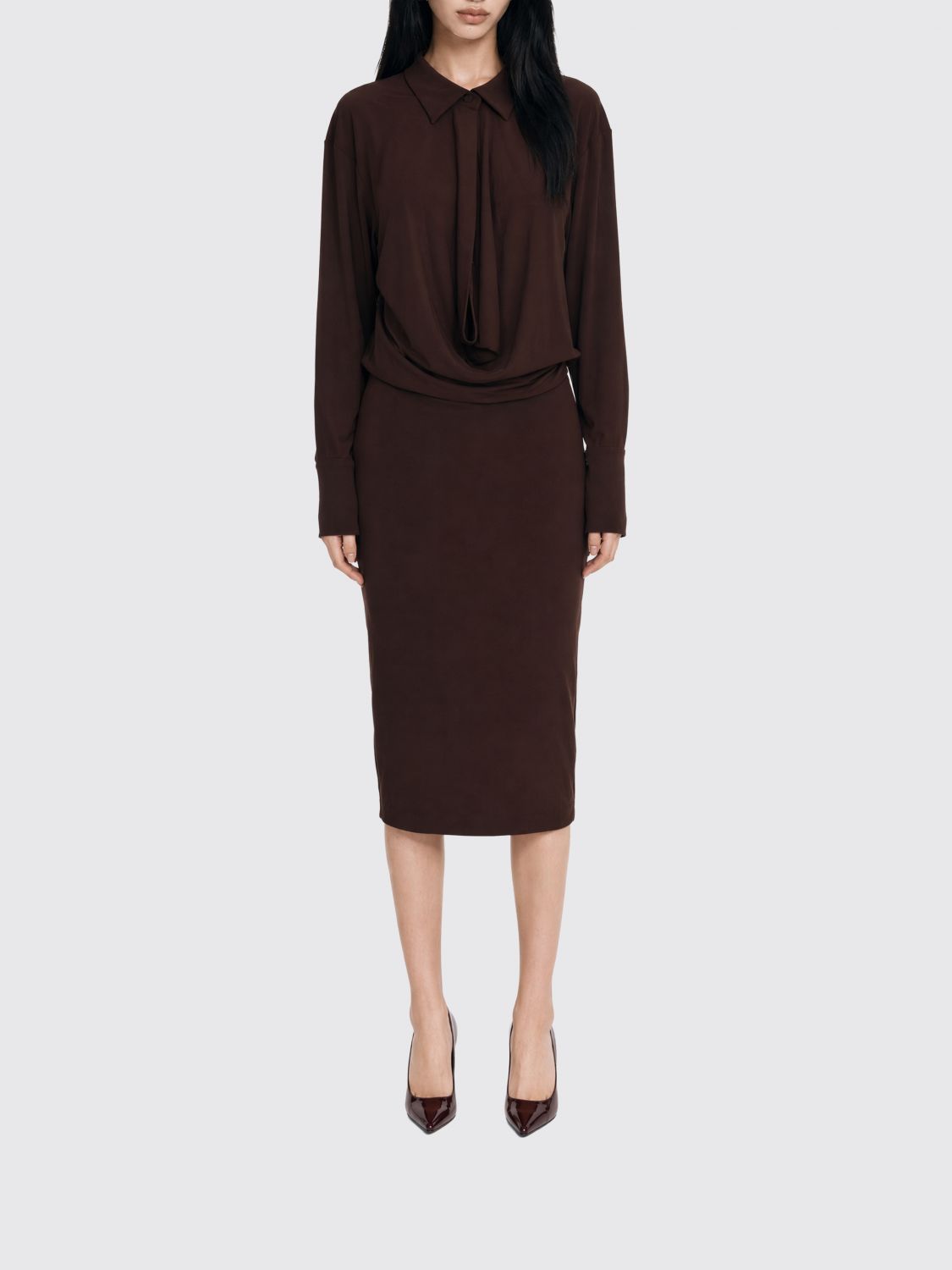 THE ANDAMANE Kleid Damen Farbe Braun