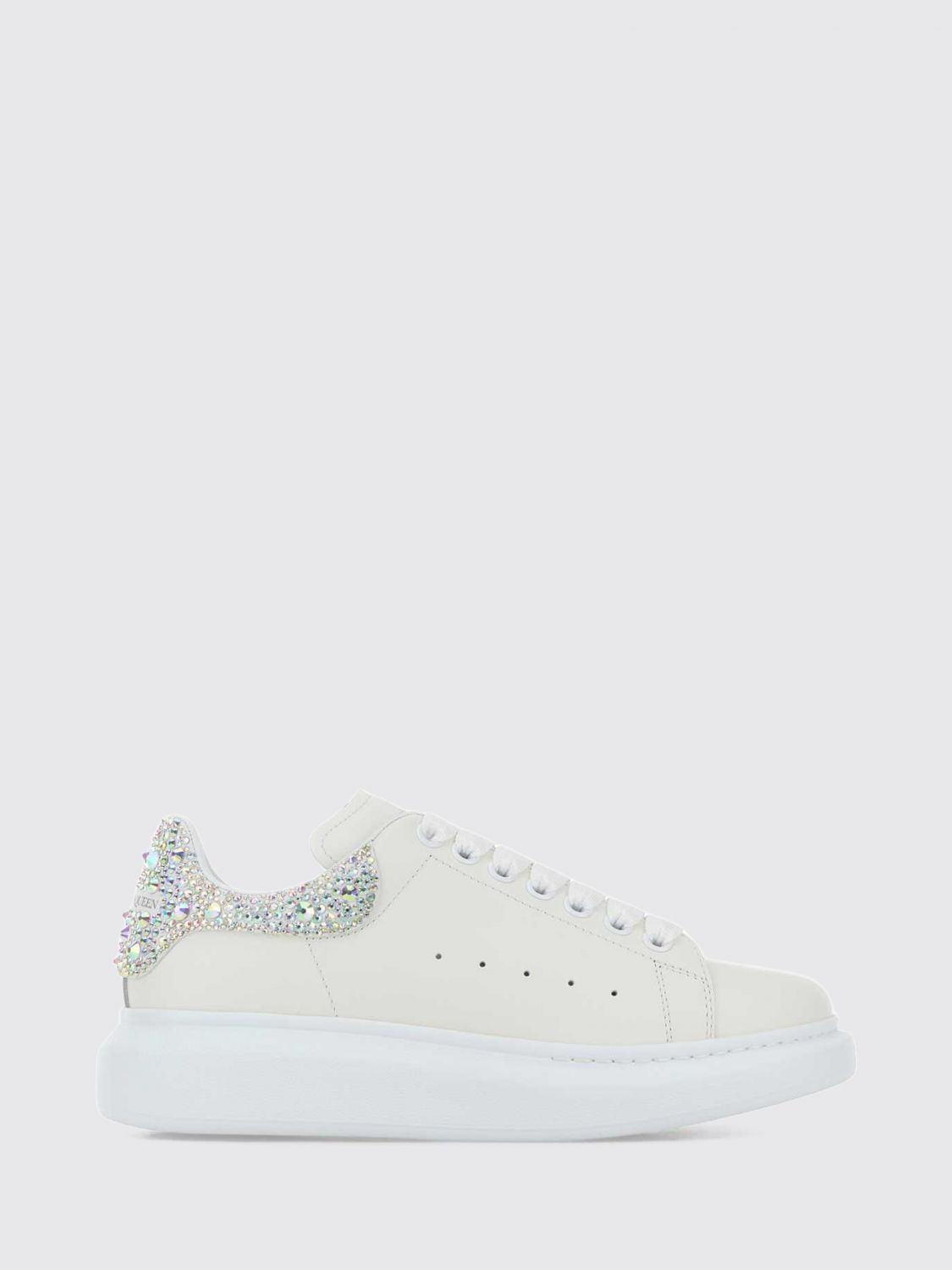 McQueen Alexander Oversize Calf Leather Sneakers with Chunky Sole