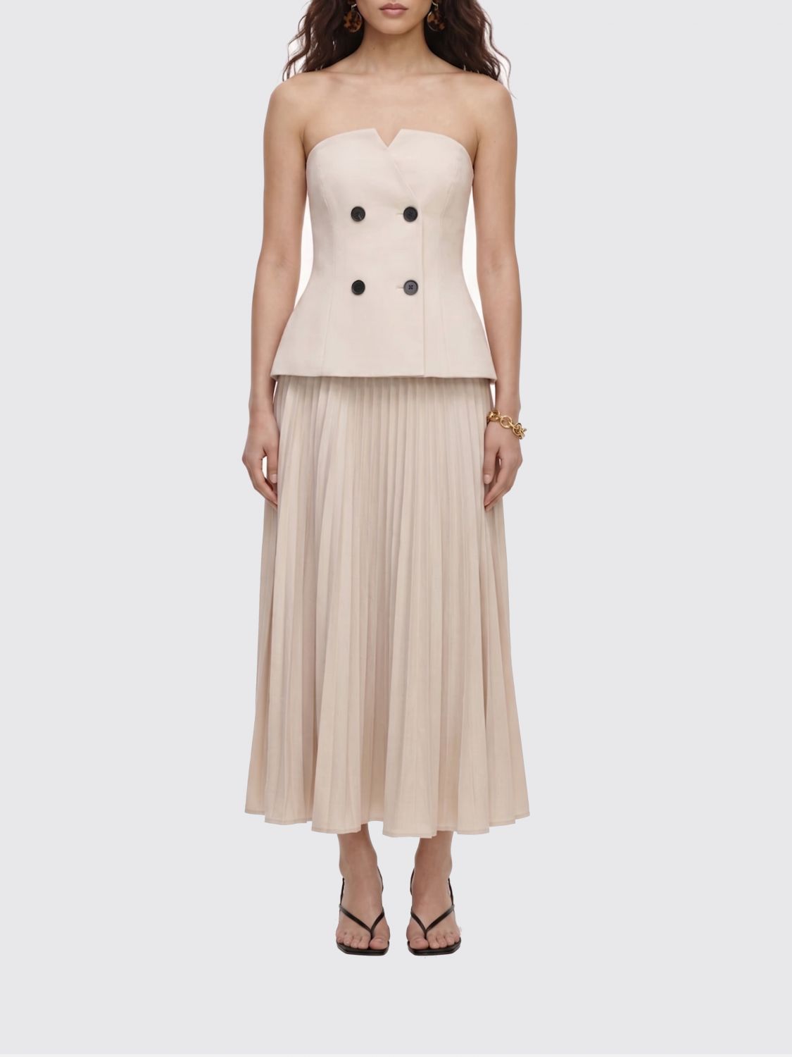 SELF-PORTRAIT Dress Woman color Beige