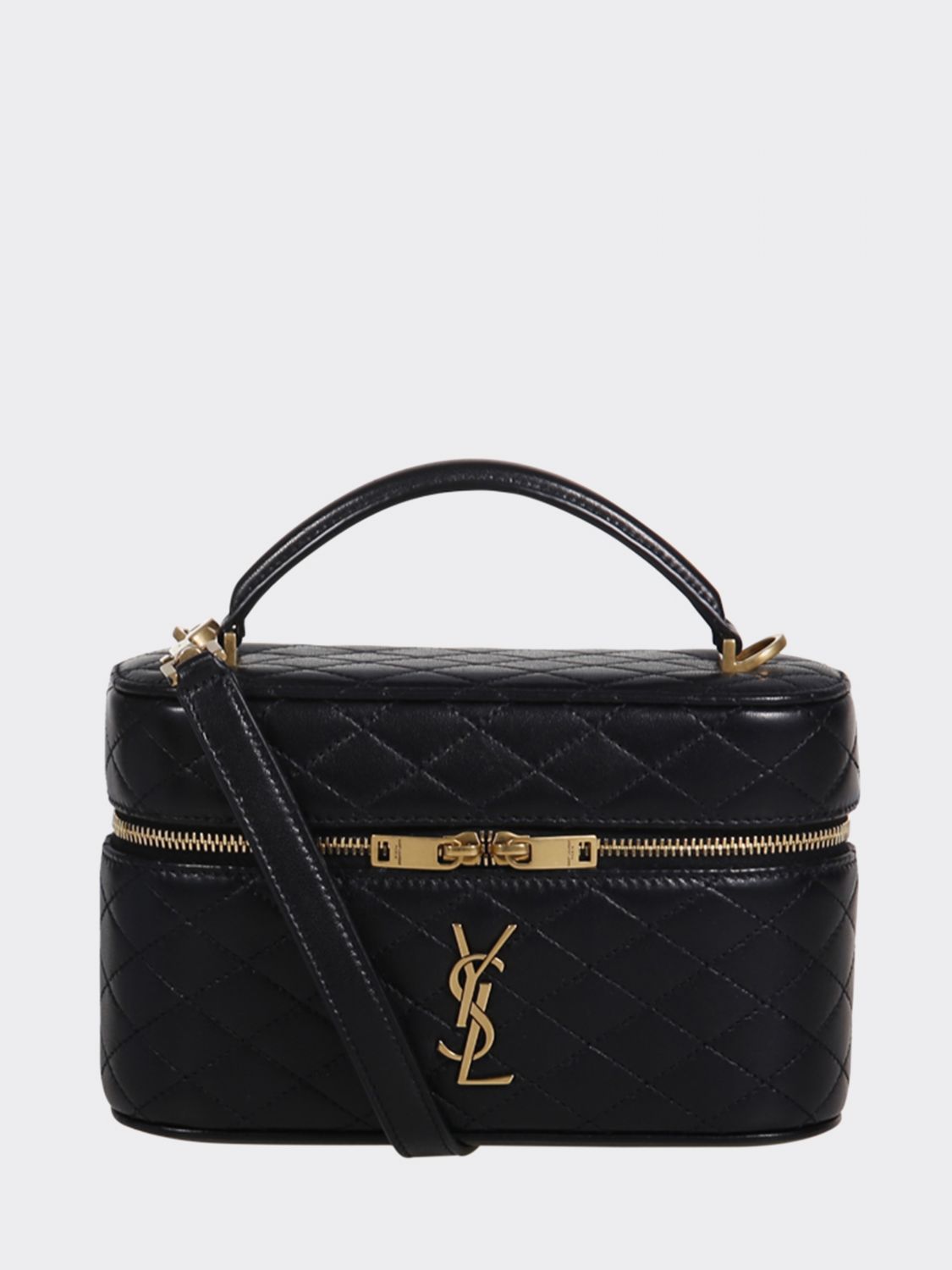Saint Laurent Gaby Vanity Quilted Lambskin Mini Bag with YSL Monogram · OS
