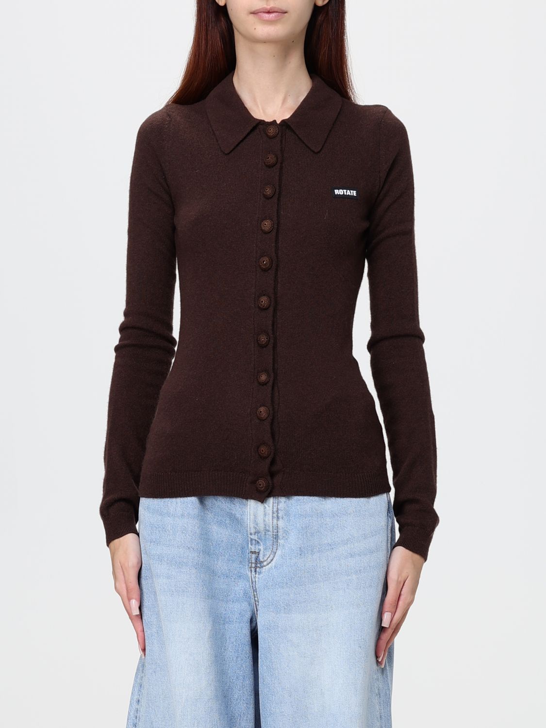 ROTATE Polo Shirt Woman color Black