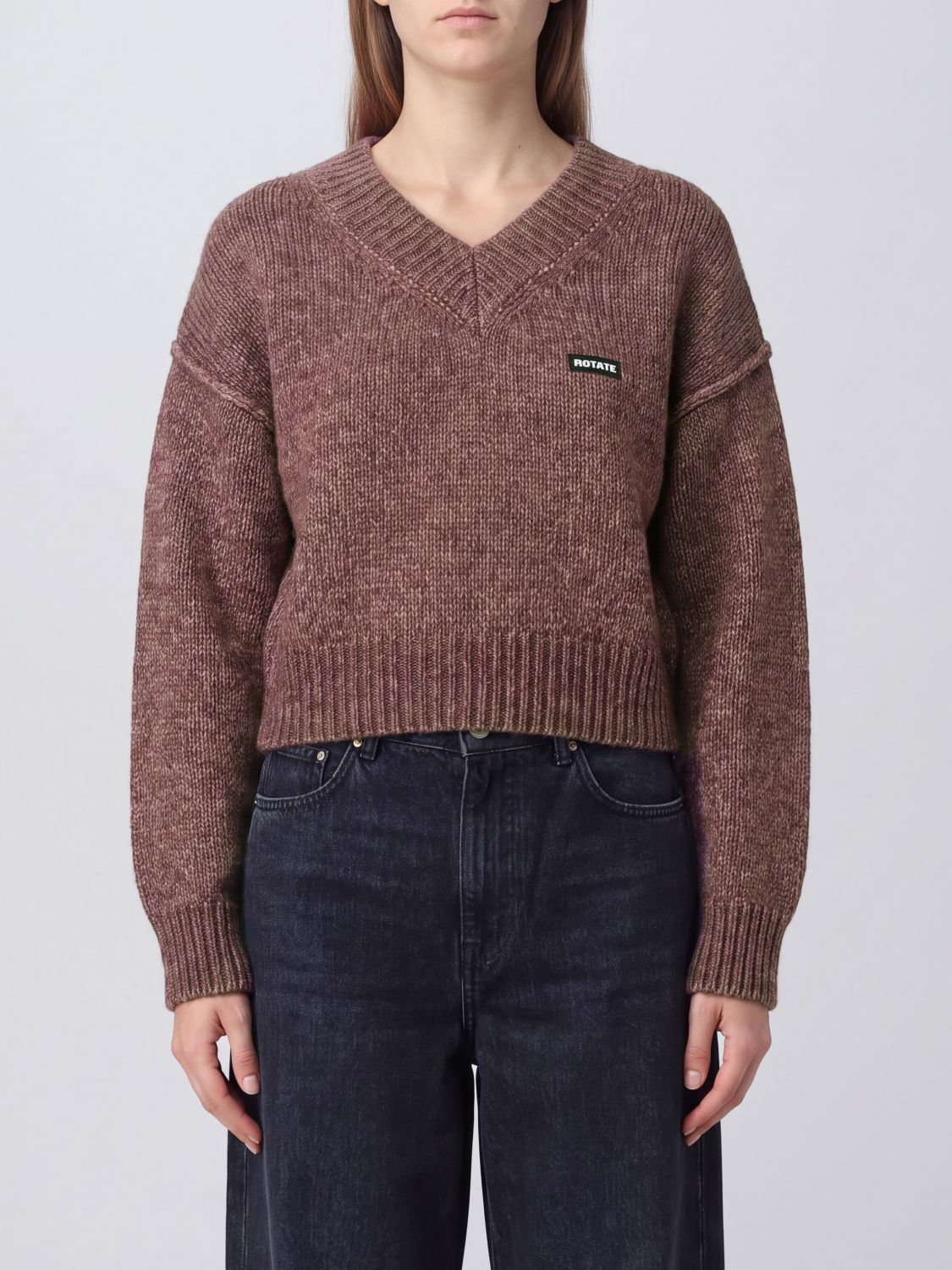 ROTATE Sweater Woman color Brown