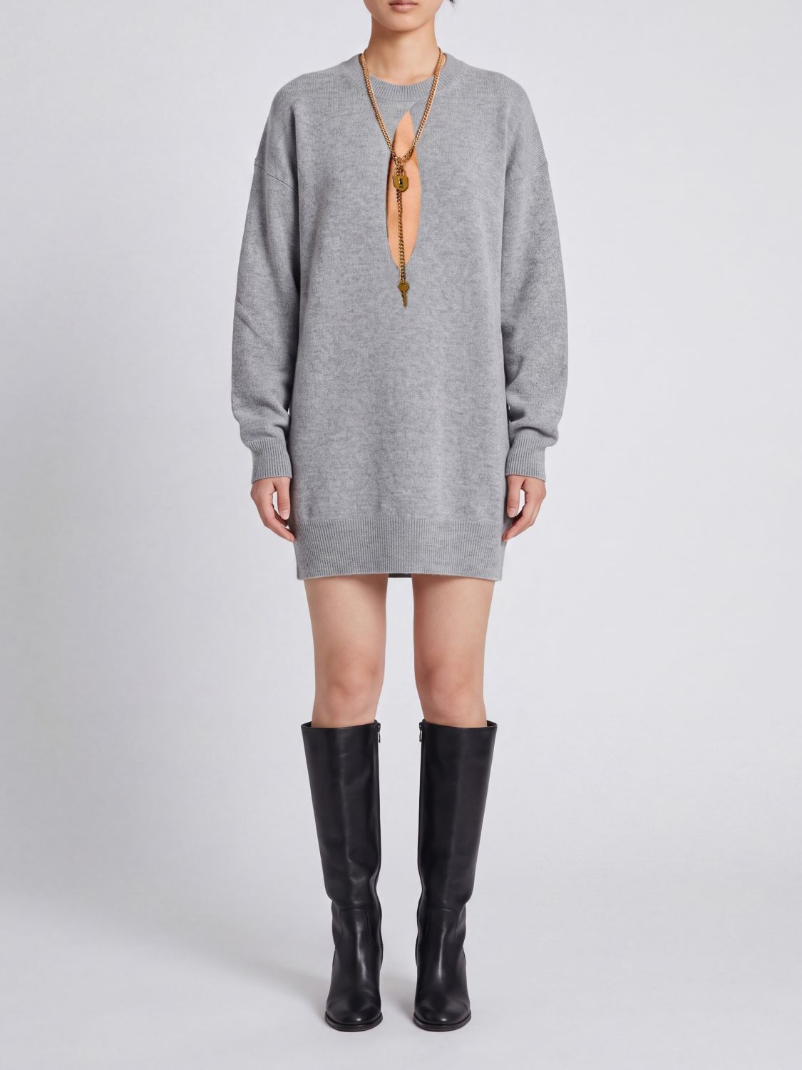 ELISABETTA FRANCHI Dress Woman color Grey