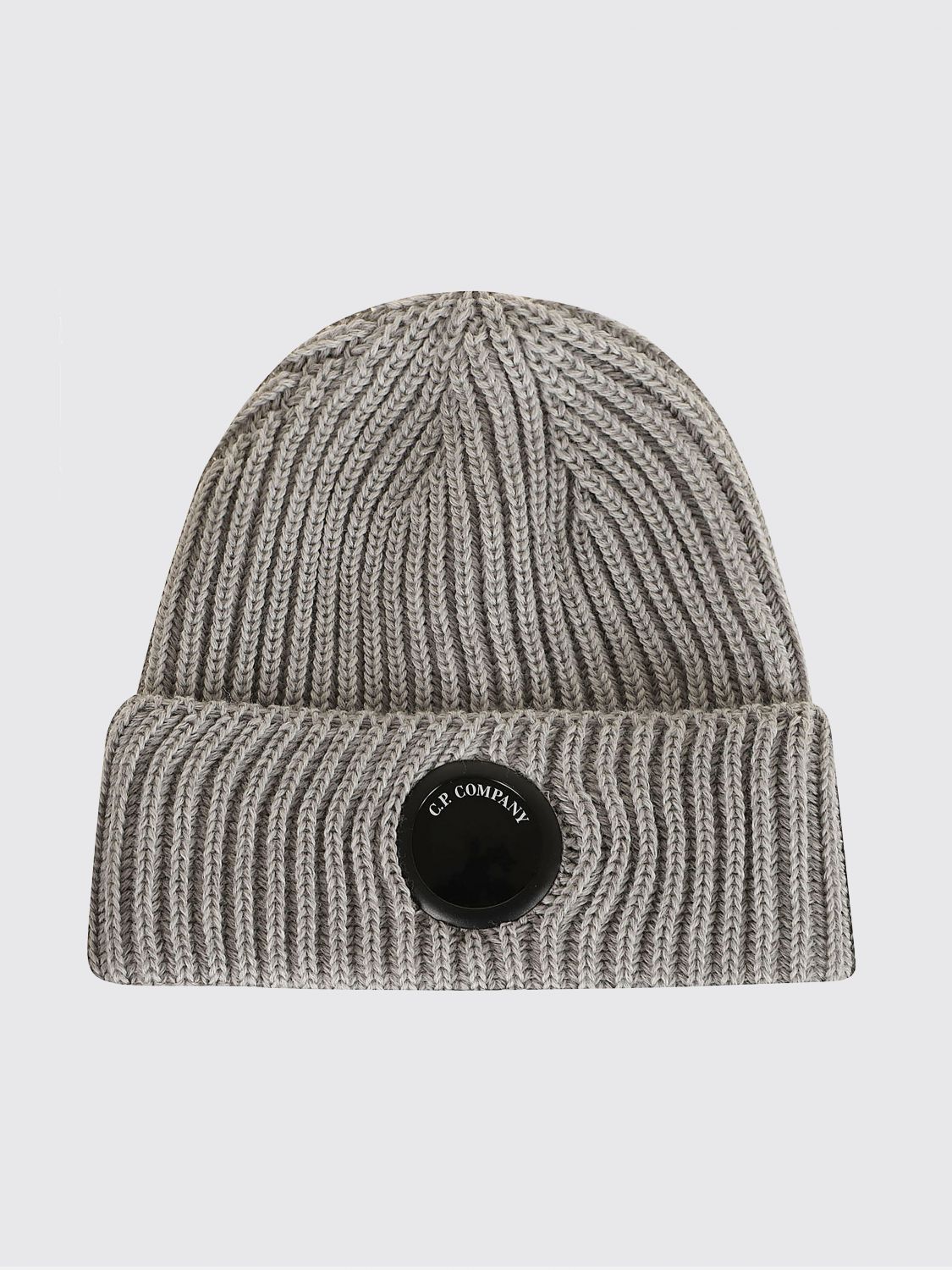 C. P. COMPANY Gerippte Woll-Beanie mit Umschlag