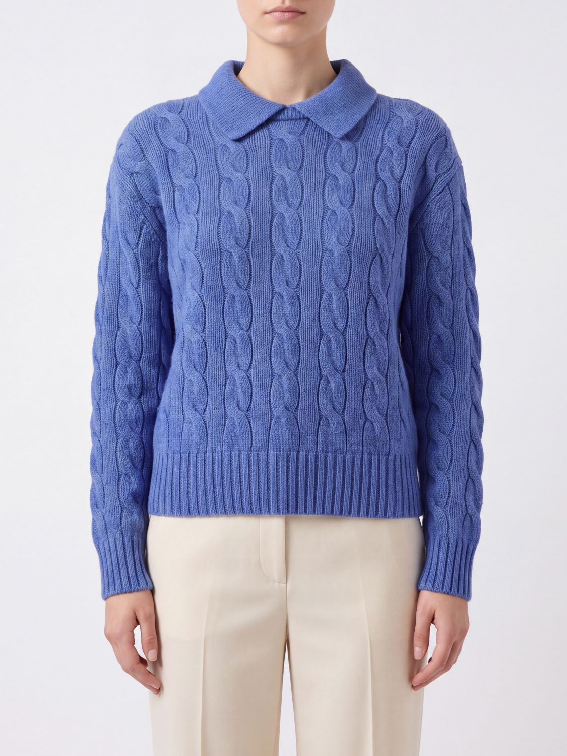 Polo Ralph Lauren Long-Sleeved Wool and Cashmere Knit Polo Shirt