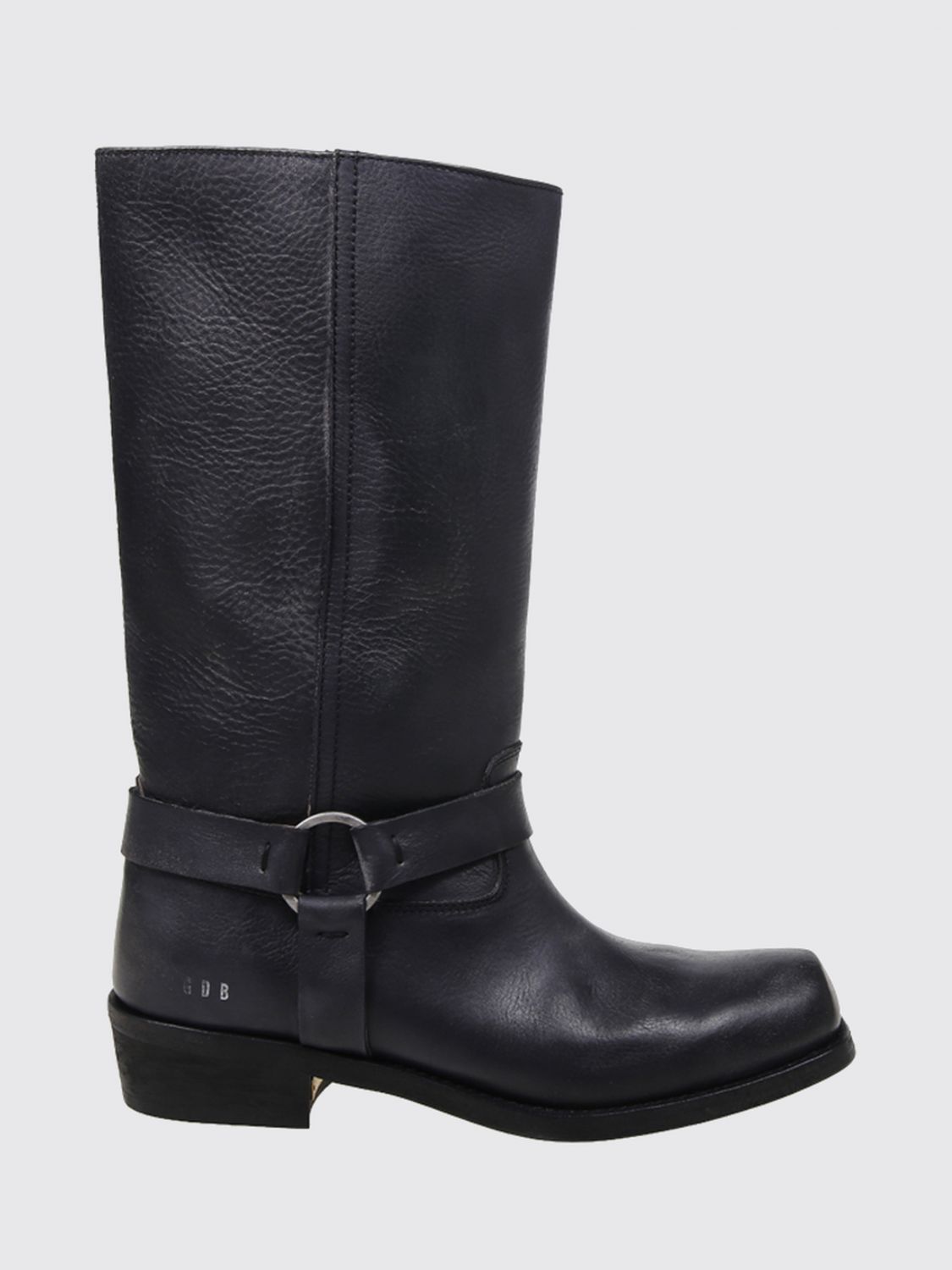 GOLDEN GOOSE Westernstiefel aus Kalbsleder mit eckiger Kappe und niedrigem Absatz