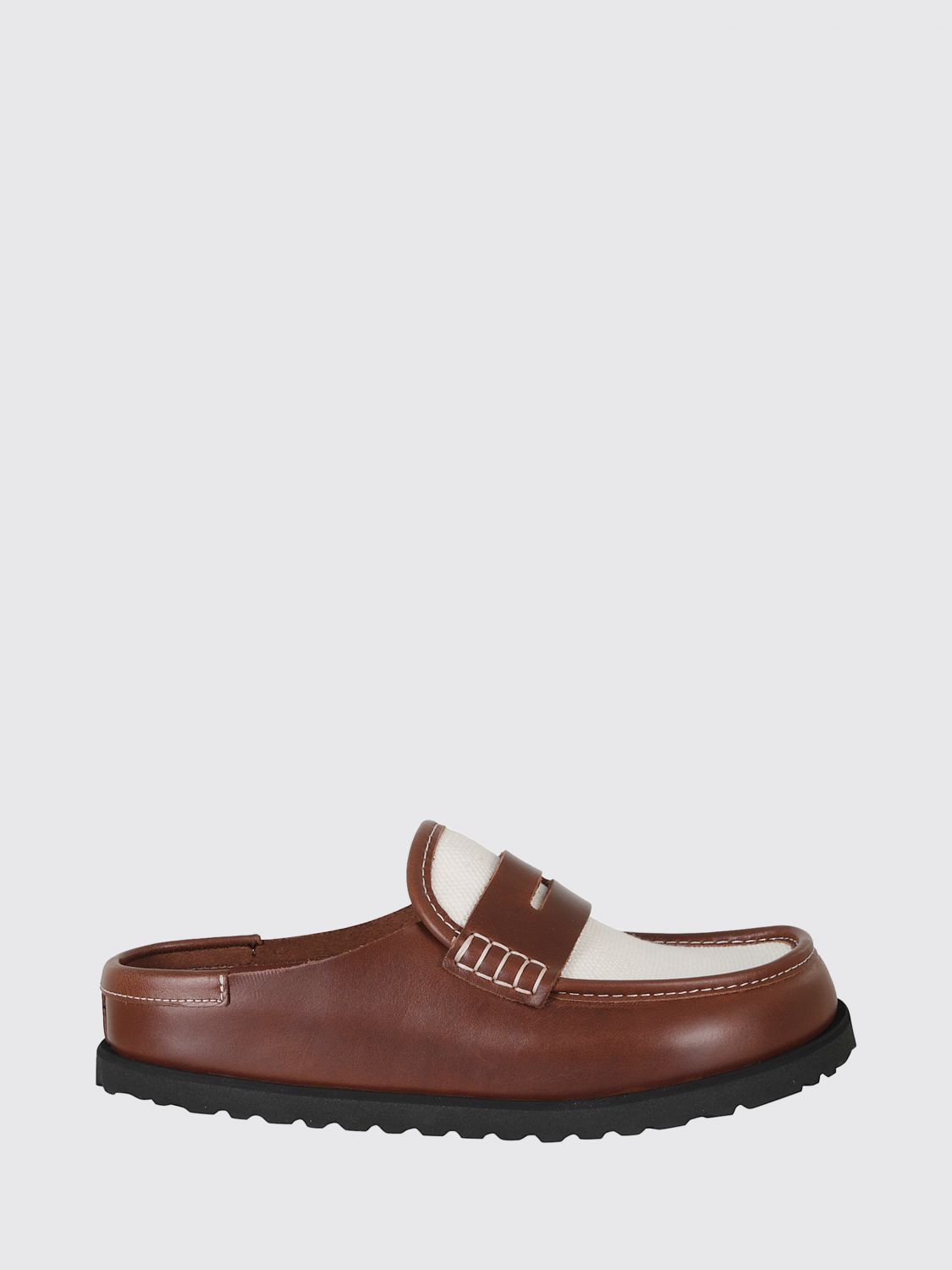 BIRKENSTOCK 1774 Naples Bicolor Oiled Leather and Canvas Mules