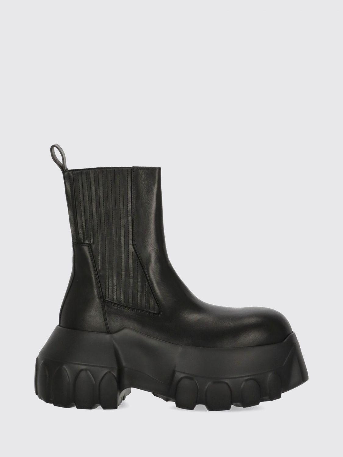 RICK OWENS Calfskin Chelsea Boots with Chunky Sole